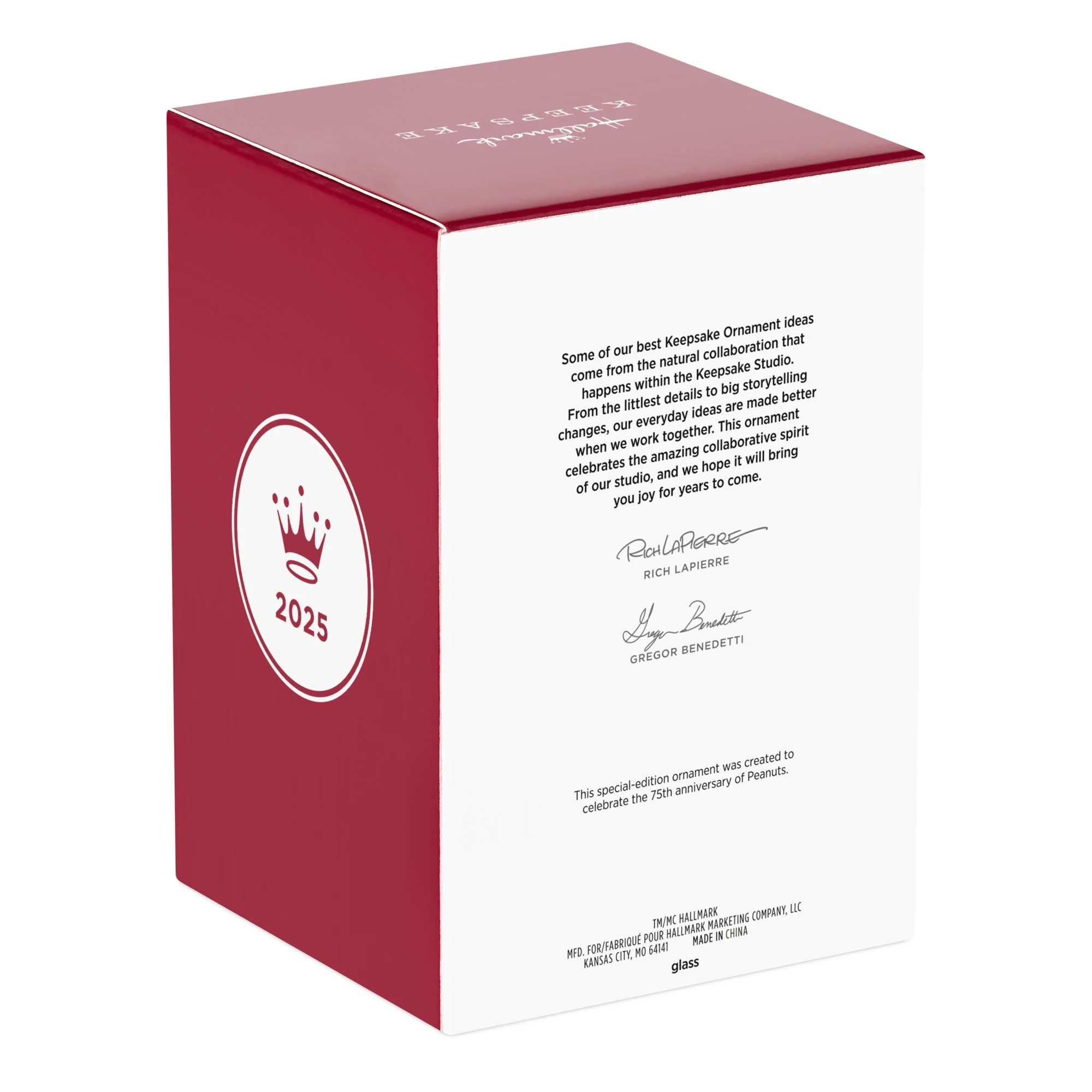 Peanuts® 75th Anniversary Special Edition — 2025 Hallmark Keepsake Christmas Ornament - Image 8