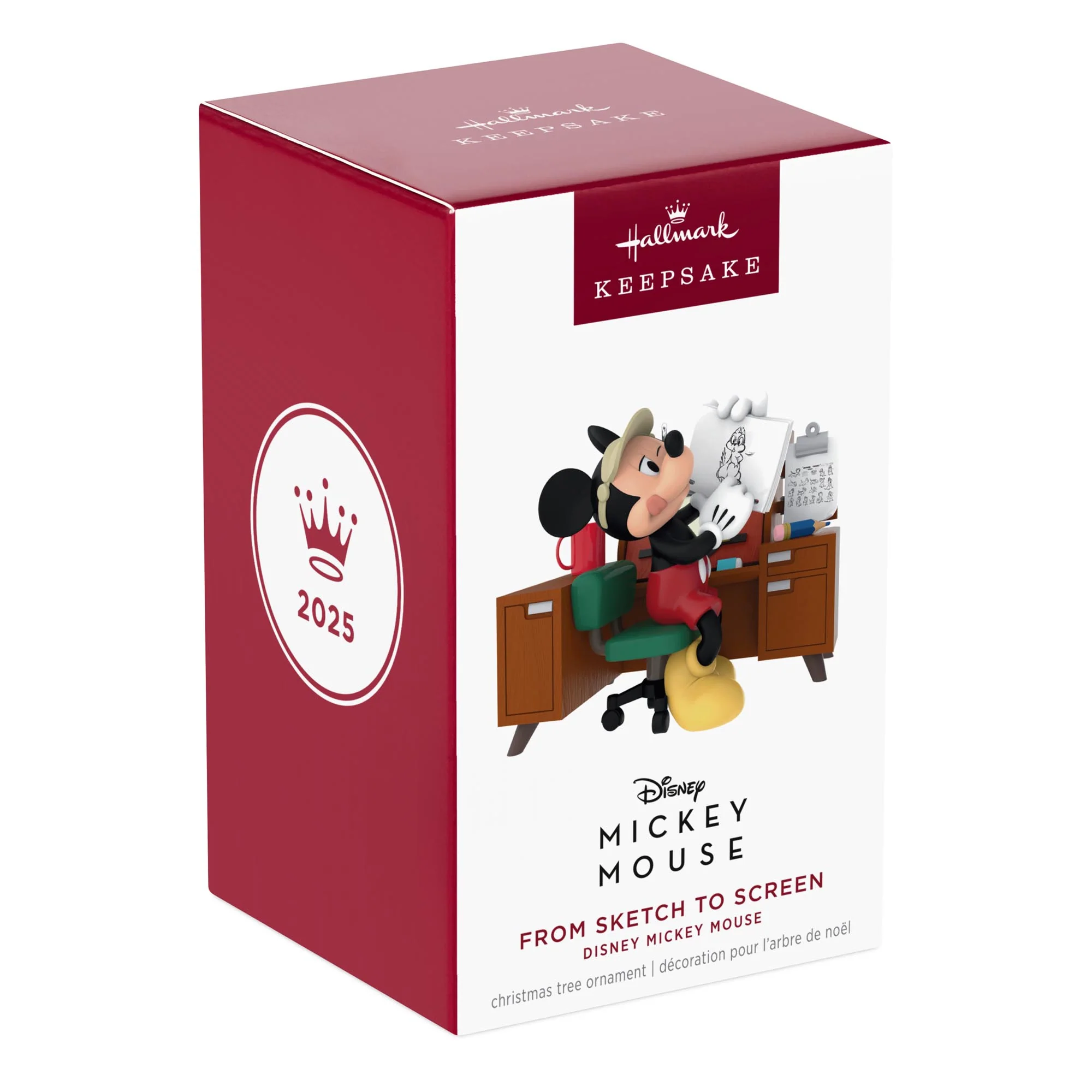 Disney Mickey Mouse, From Sketch to Screen — 2025 Hallmark Keepsake Christmas Ornament - Image 7