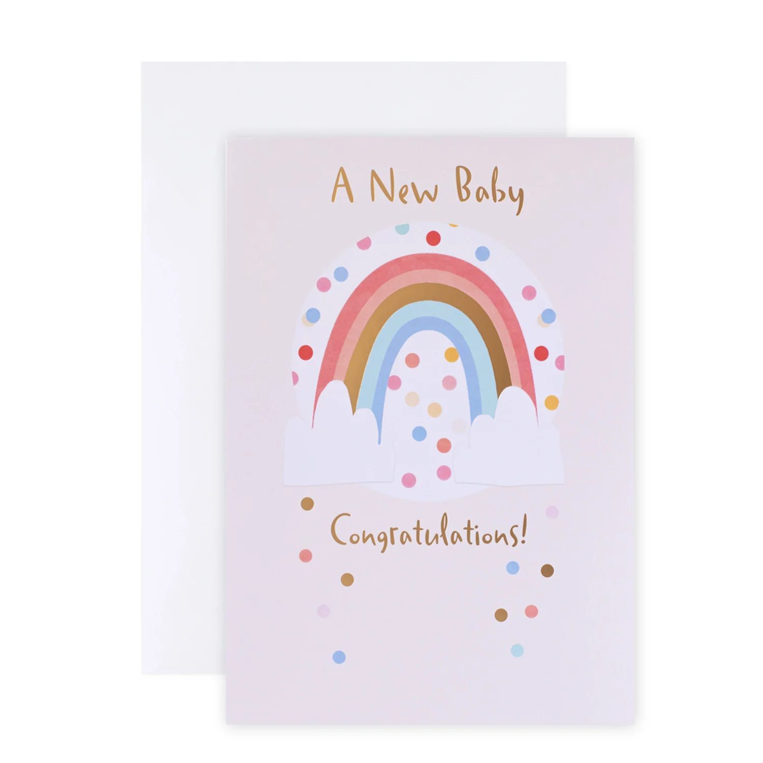 Hallmark Colossal New Baby Congratulations Greeting Card - Rainbow & Spots - Image 3