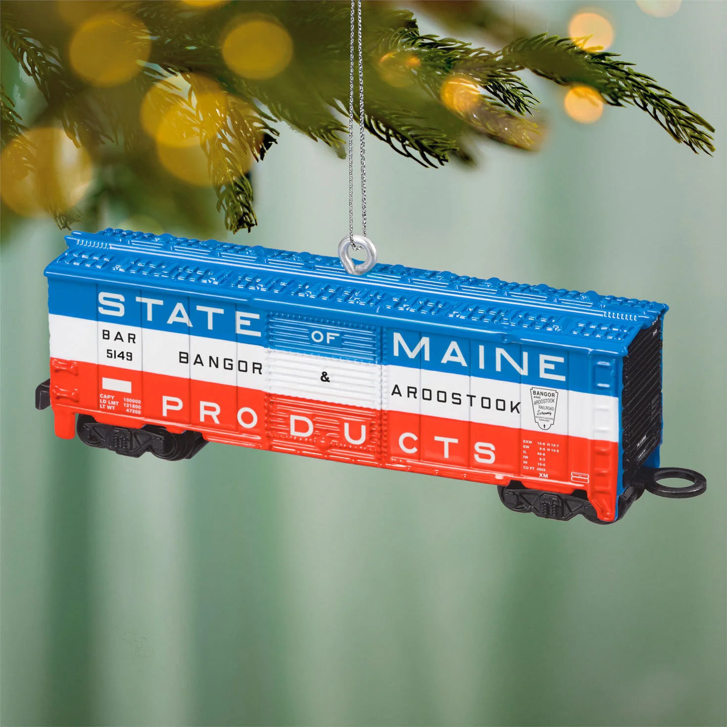 Lionel® Bangor & Aroostook State of Maine Boxcar, Metal — 2026 Hallmark Keepsake Christmas Ornament - Image 2