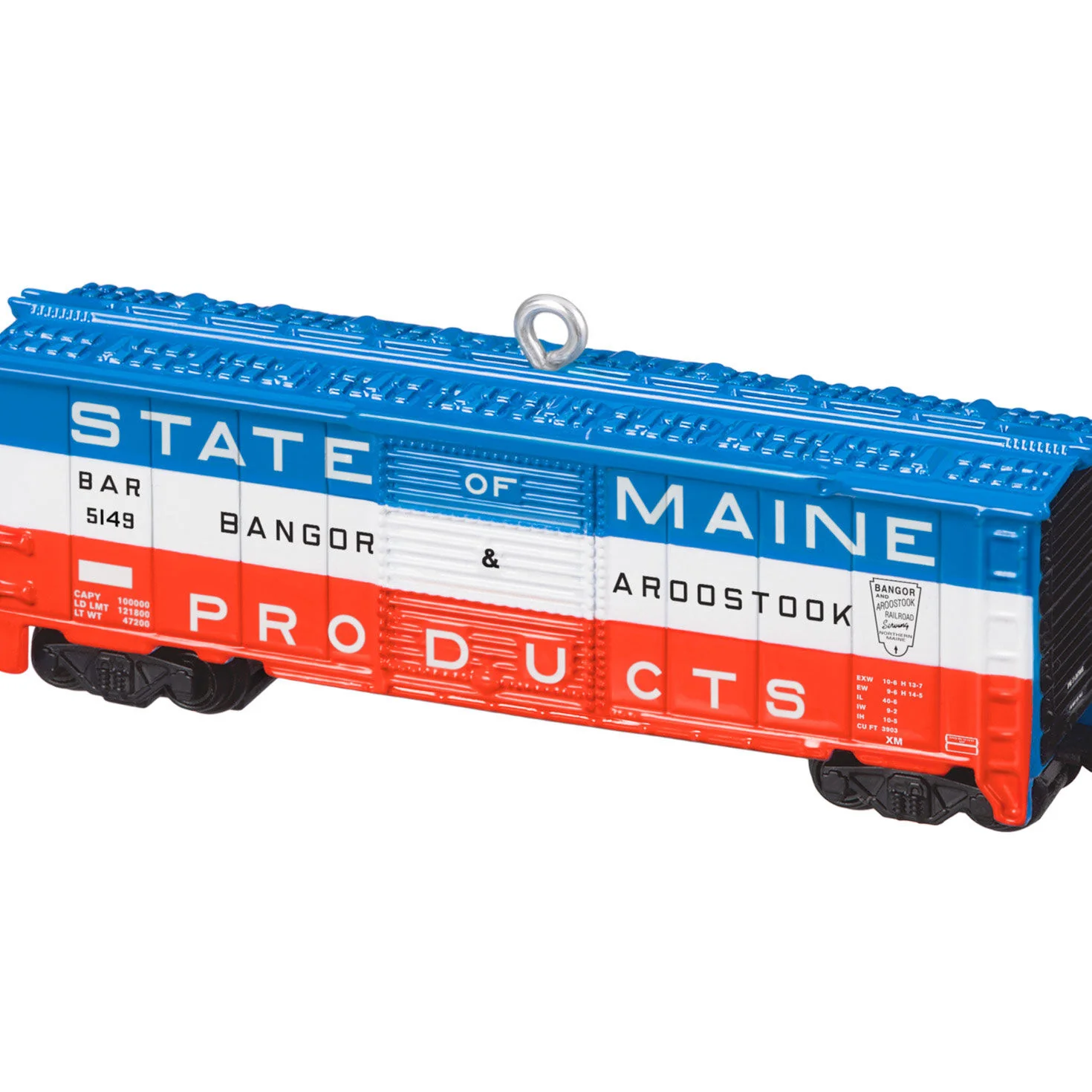 Lionel® Bangor & Aroostook State of Maine Boxcar, Metal — 2026 Hallmark Keepsake Christmas Ornament - Image 4