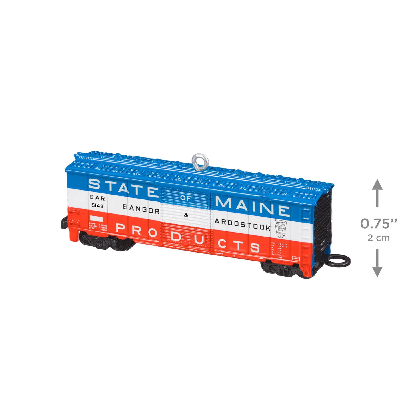 Lionel® Bangor & Aroostook State of Maine Boxcar, Metal — 2026 Hallmark Keepsake Christmas Ornament - Image 6