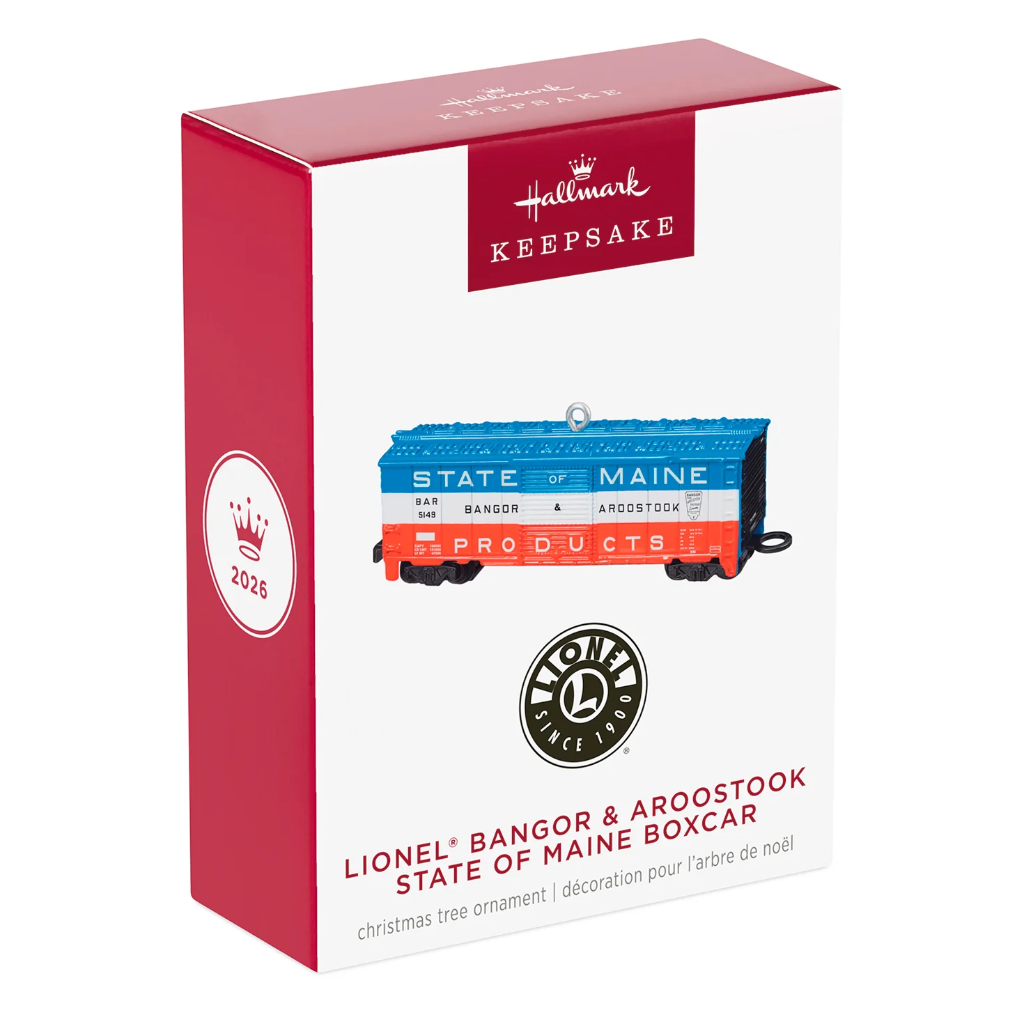 Lionel® Bangor & Aroostook State of Maine Boxcar, Metal — 2026 Hallmark Keepsake Christmas Ornament - Image 7