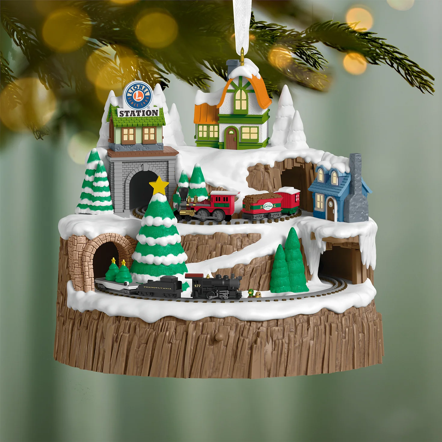 Lionel® Christmas Mountain Musical With Light and Motion — 2026 Hallmark Keepsake Christmas Ornament - Image 2