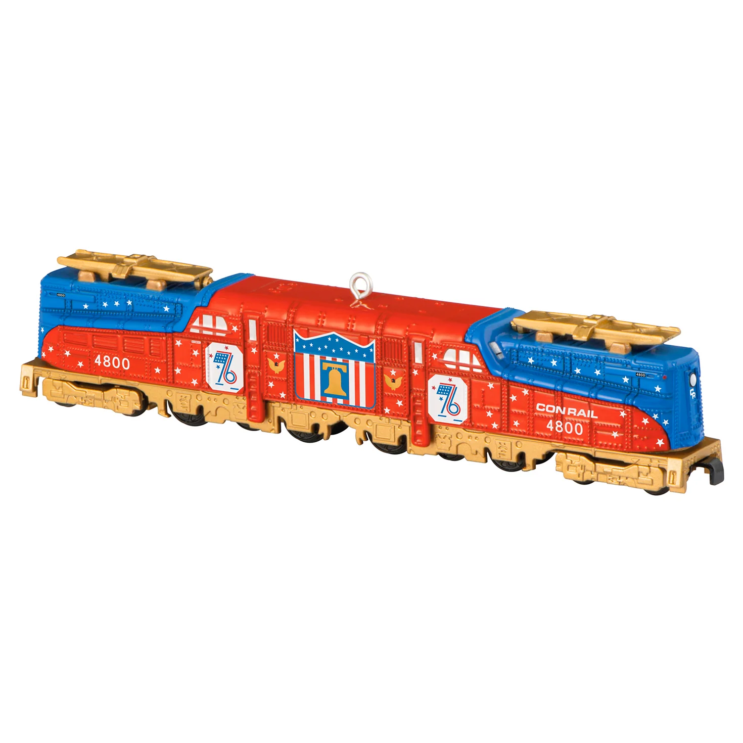 Lionel® Trains Conrail Bicentennial GG1 Locomotive With Gold Accents, Metal — 2026 Hallmark Keepsake Christmas Ornament