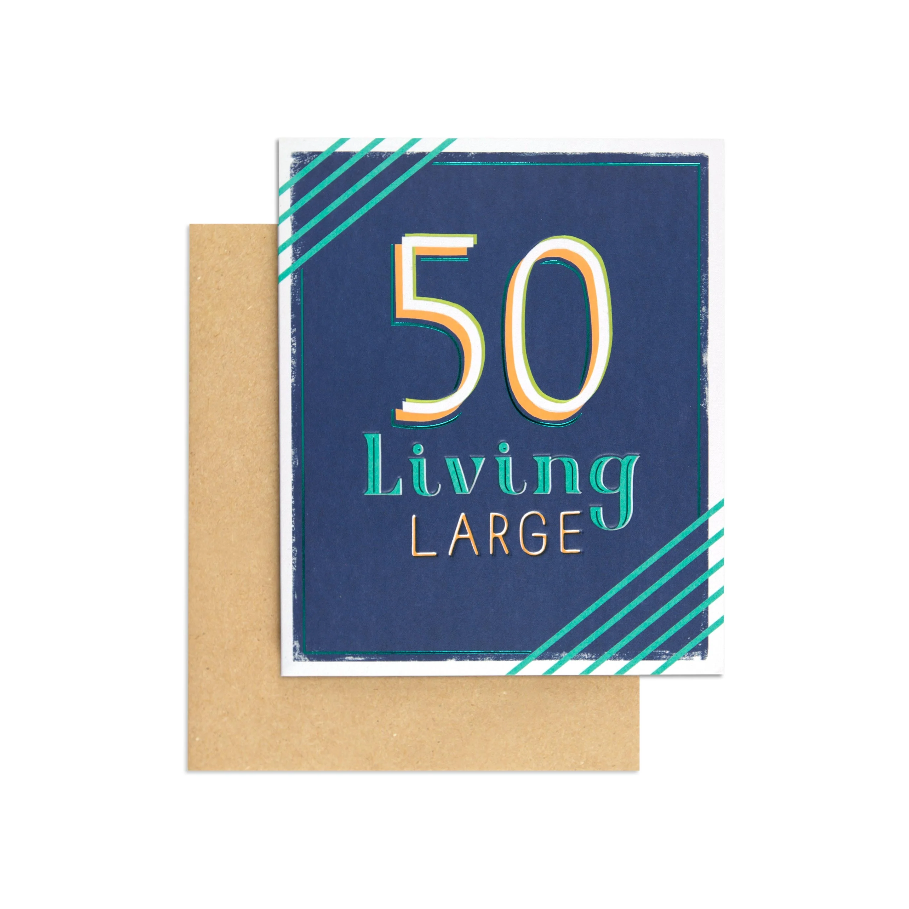 Living Large Stylish 50th Birthday Card - Image 3