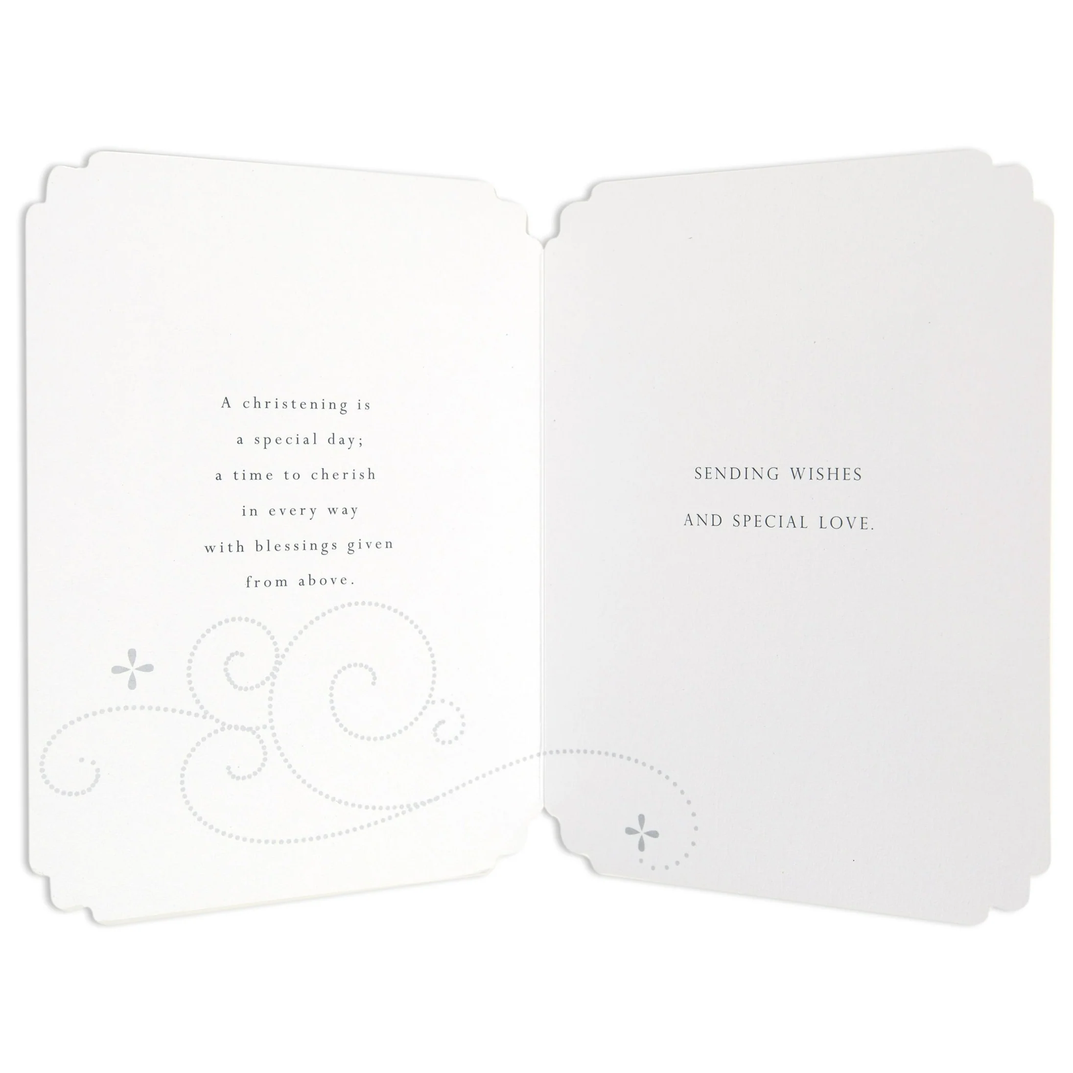 Lovely & Simplistic Blessings From Above Christening Card - Image 2