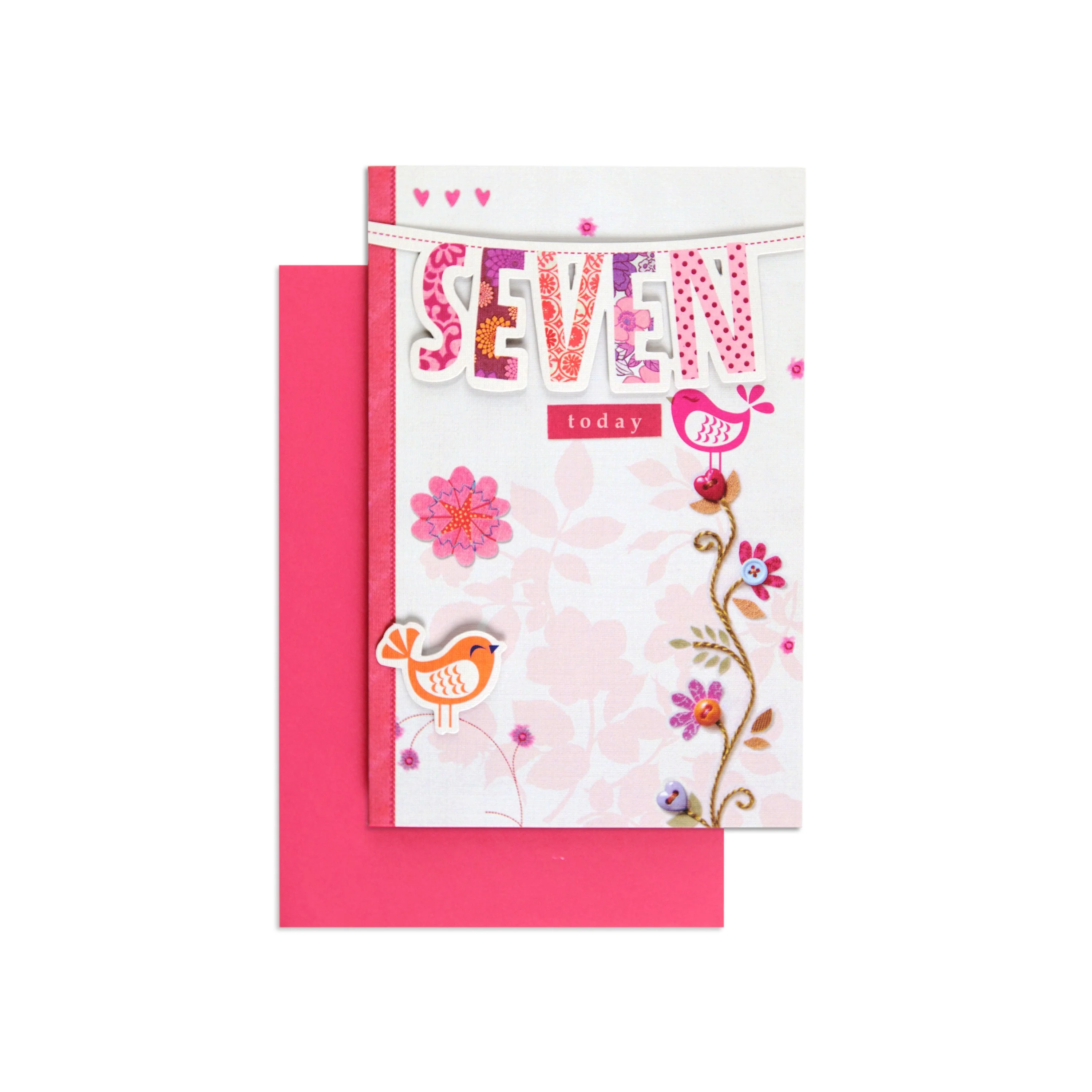 Lovely Illustrated 7th Birthday Card - Image 3