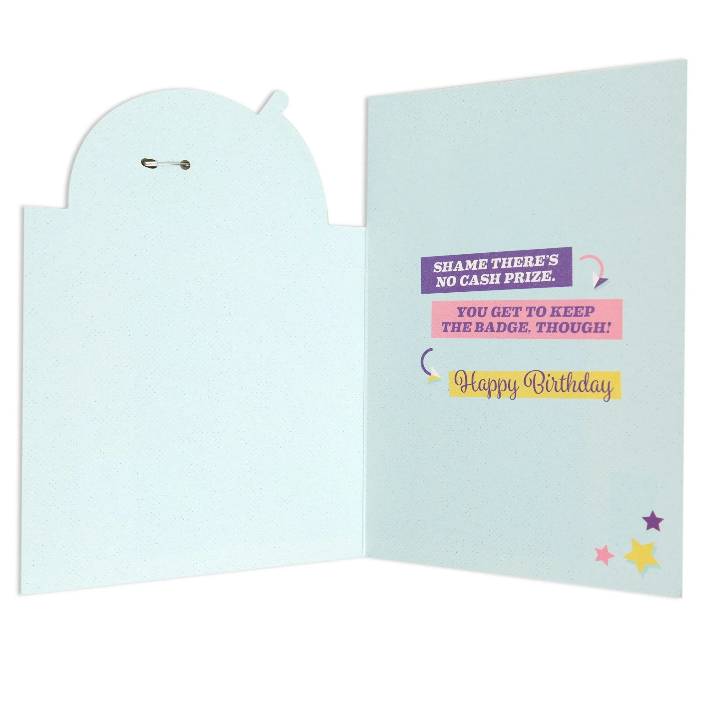 Funny & Colourful World's Best Mum Birthday Card with Detachable Badge - Image 2