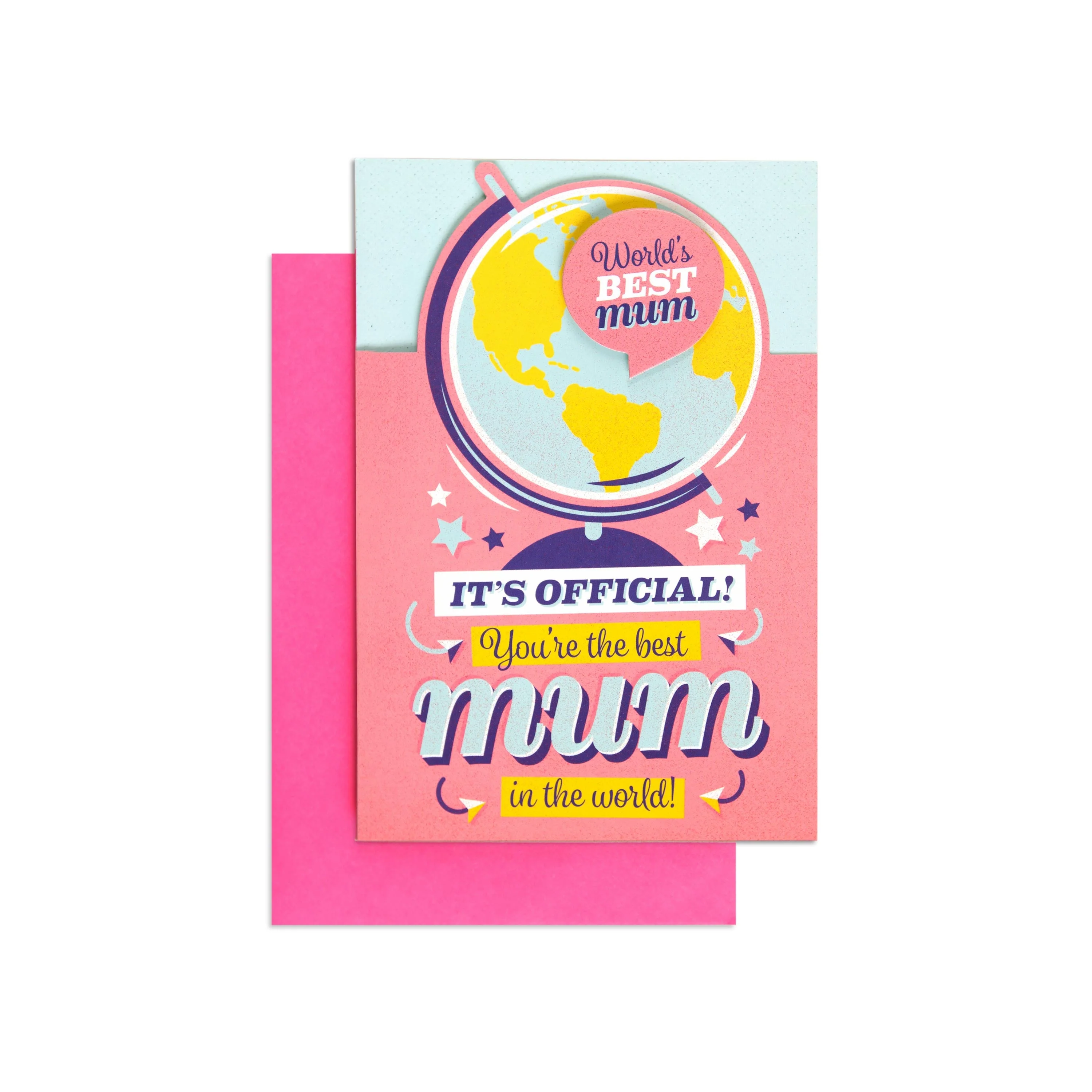 Funny & Colourful World's Best Mum Birthday Card with Detachable Badge - Image 3
