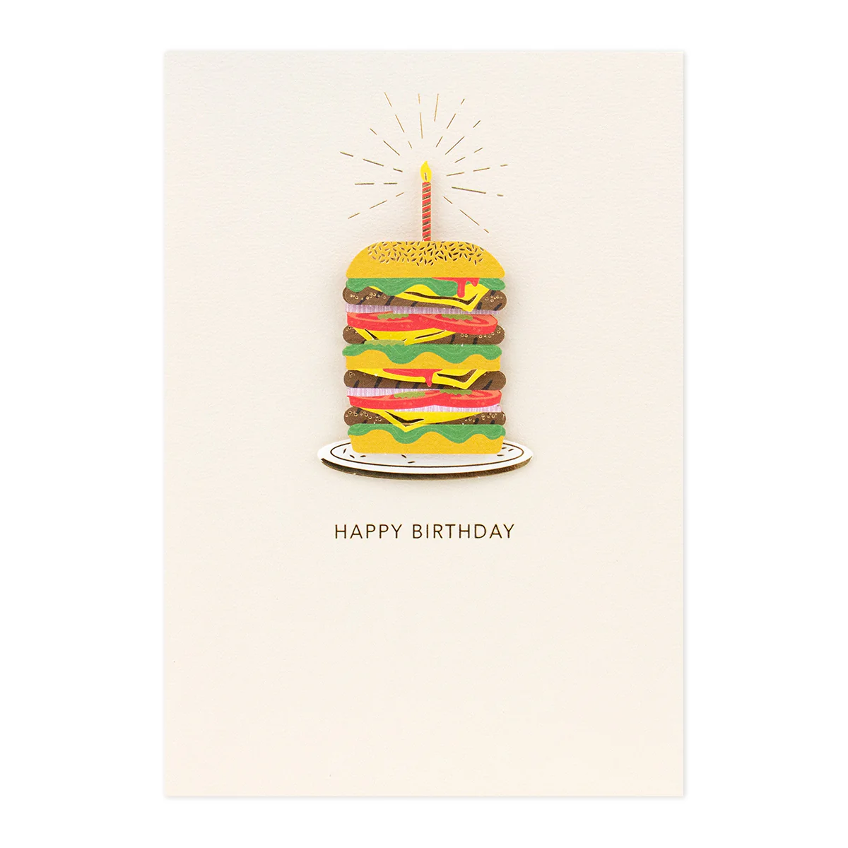Hallmark Signature Birthday Card - Piled High Burger