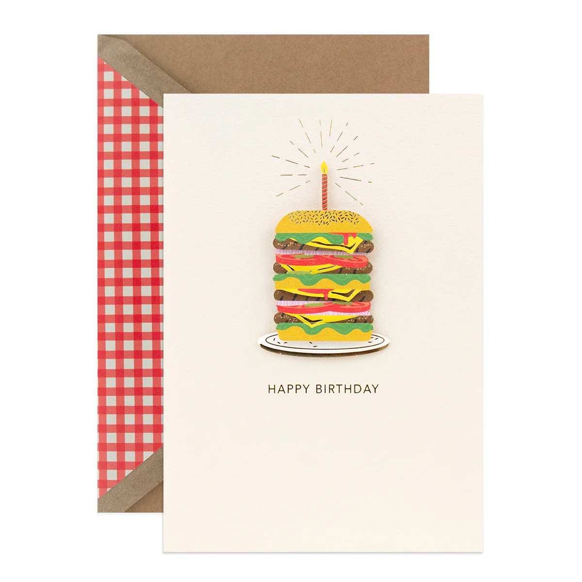 Hallmark Signature Birthday Card - Piled High Burger - Image 3