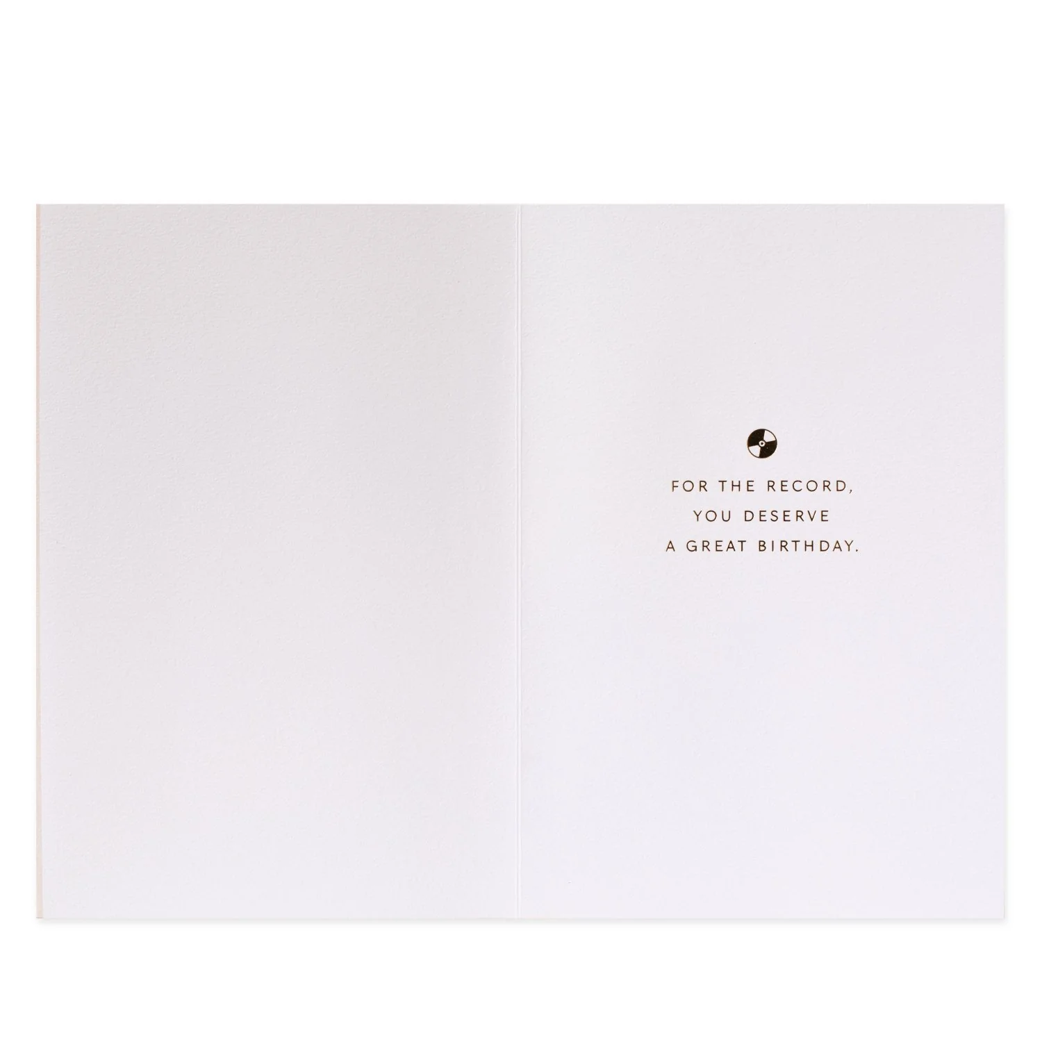 Hallmark Signature Birthday Card - For The Record - Image 2