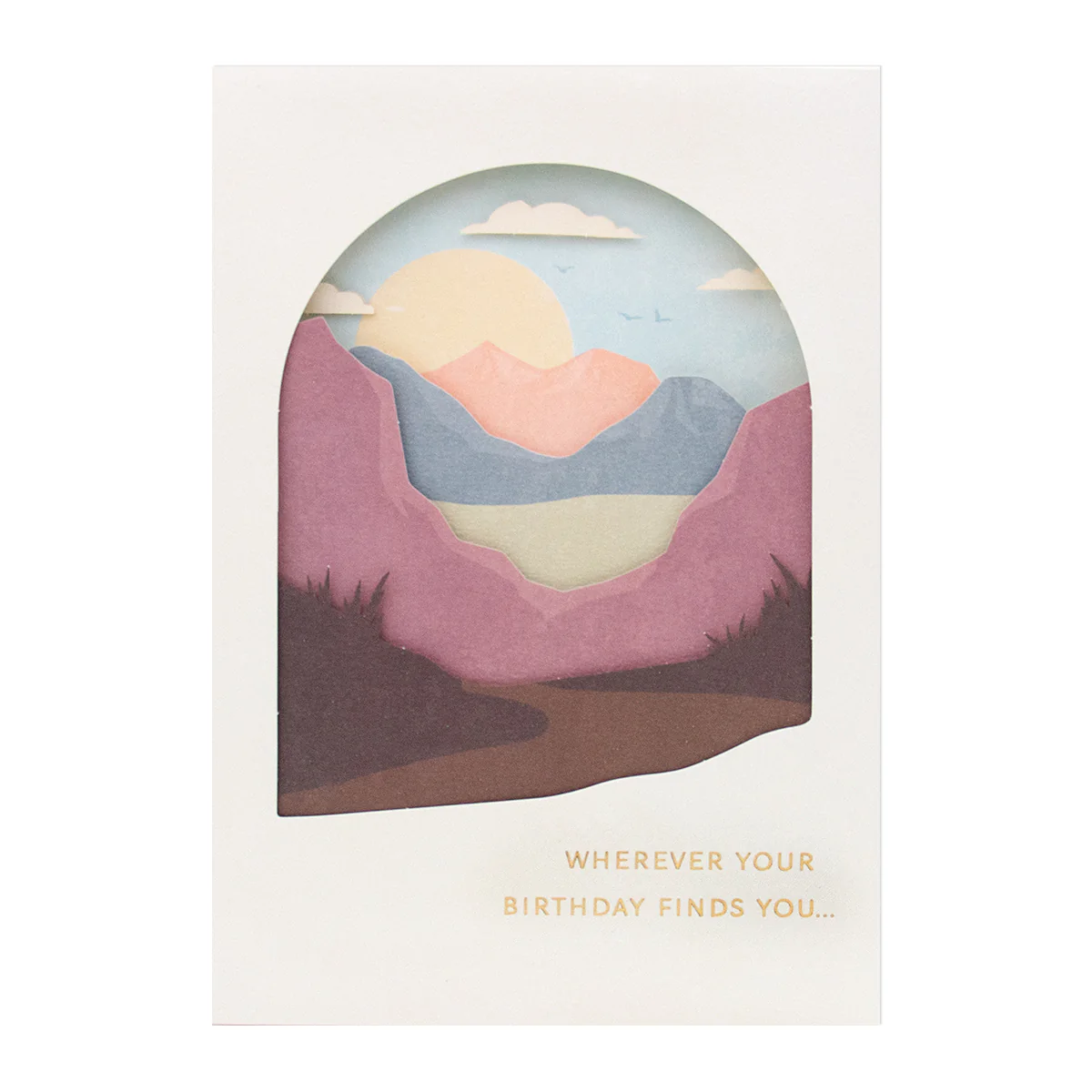 Hallmark Signature Birthday Card - Mountains of Happiness