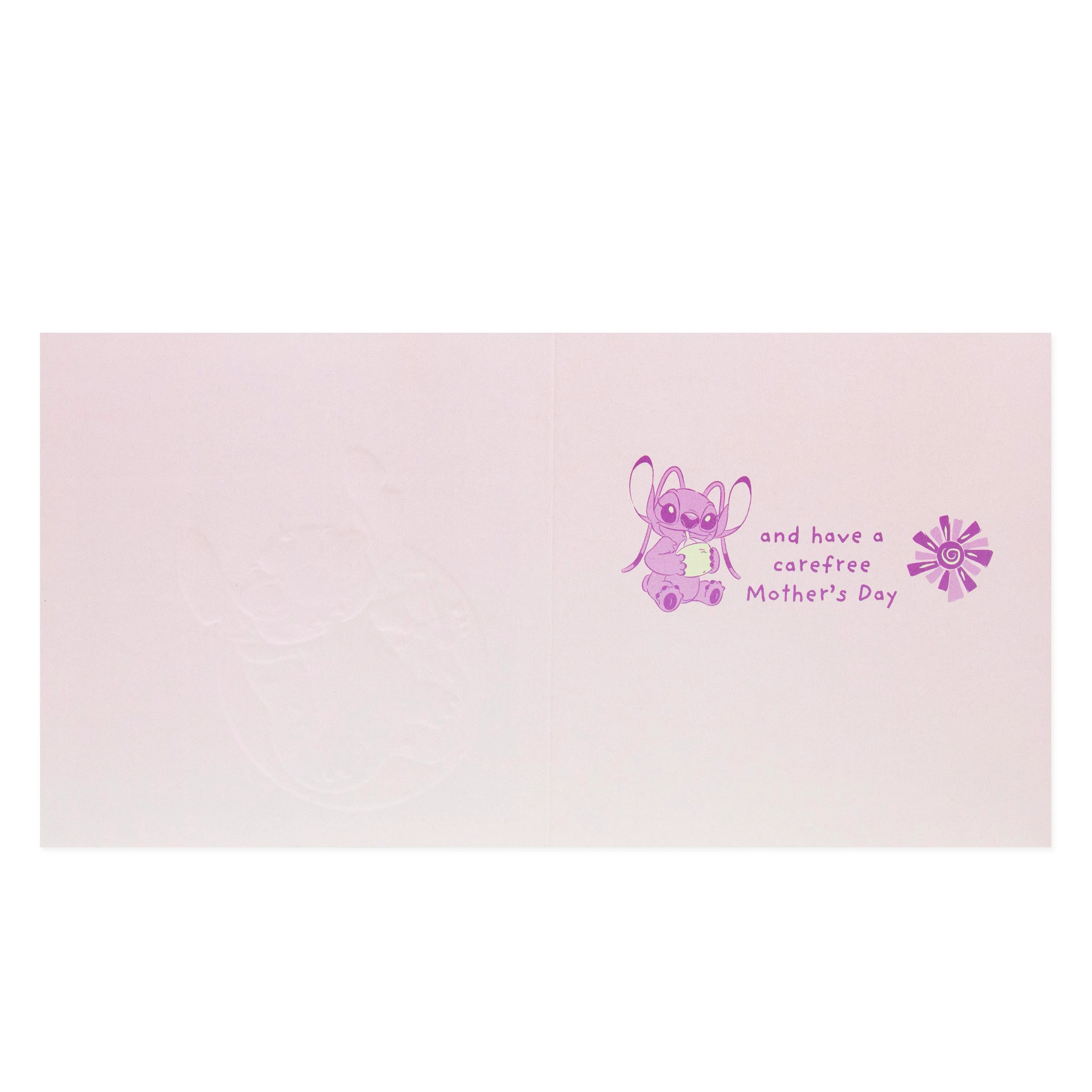 Hallmark Disney Stitch Mother's Day Card - Sit Back & Relax - Image 2