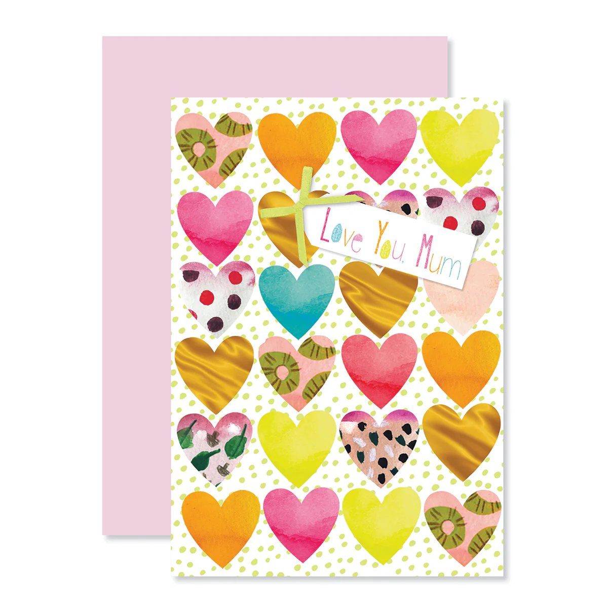 Hallmark Mother's Day Card - Colourful Hearts - Image 3