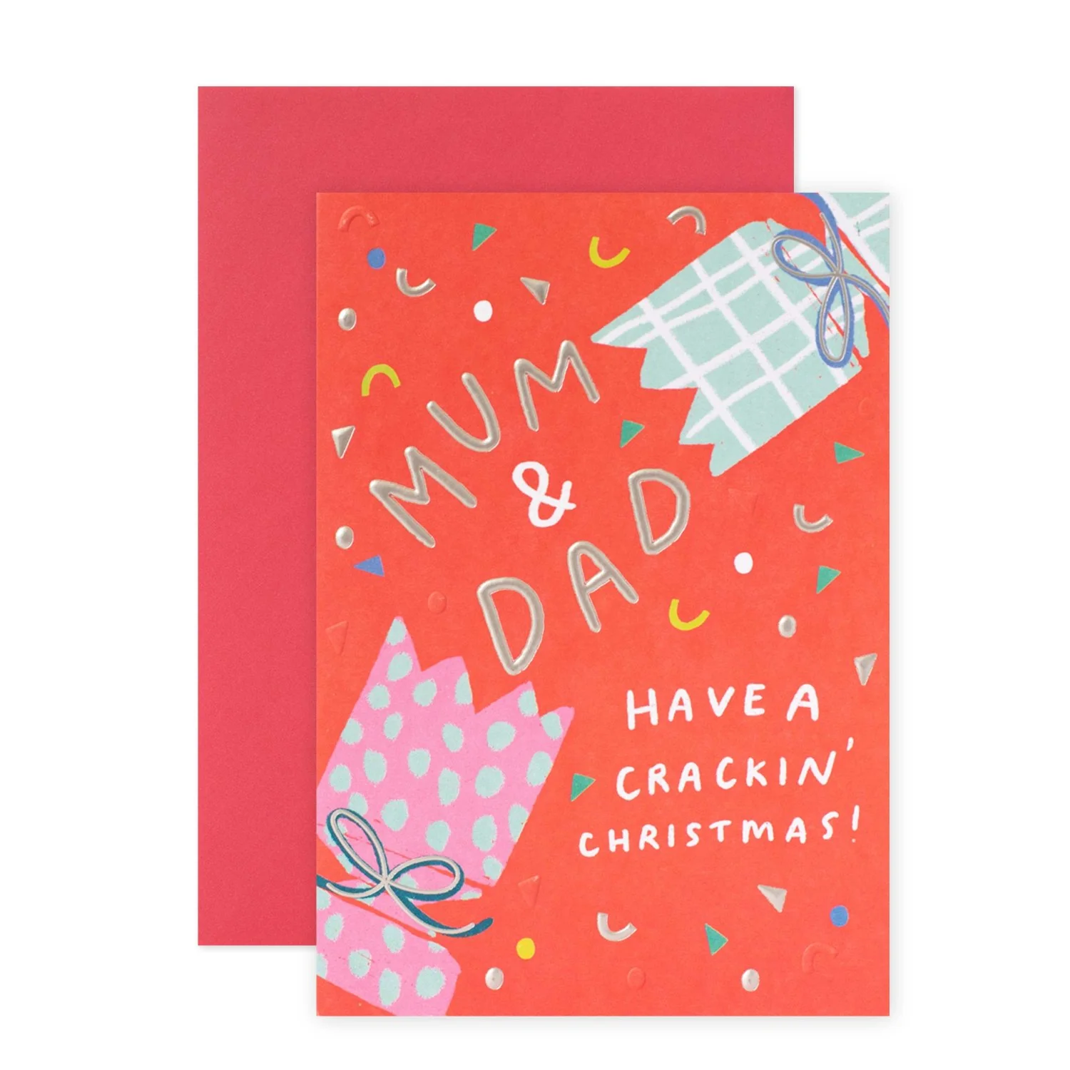 Hallmark Christmas Card For Mum & Dad - Christmas Cracker & Confetti - Image 3