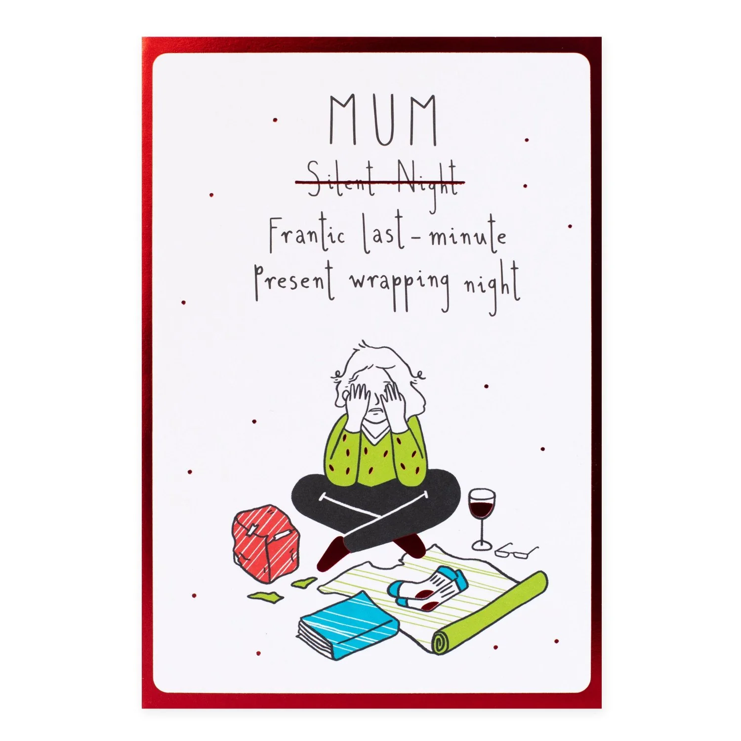 Hallmark Christmas Card - Last Minute Wrapping