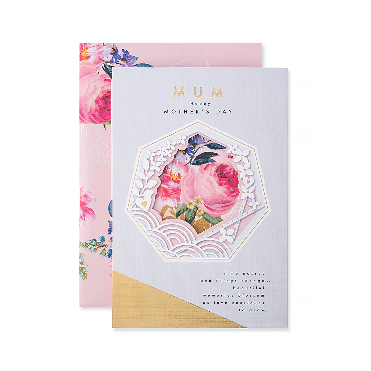 Hallmark Mother's Day Card - Mum Happy Mother's Day. Time passes and things change… beautiful memories blossom as love continues to grow. - Image 3