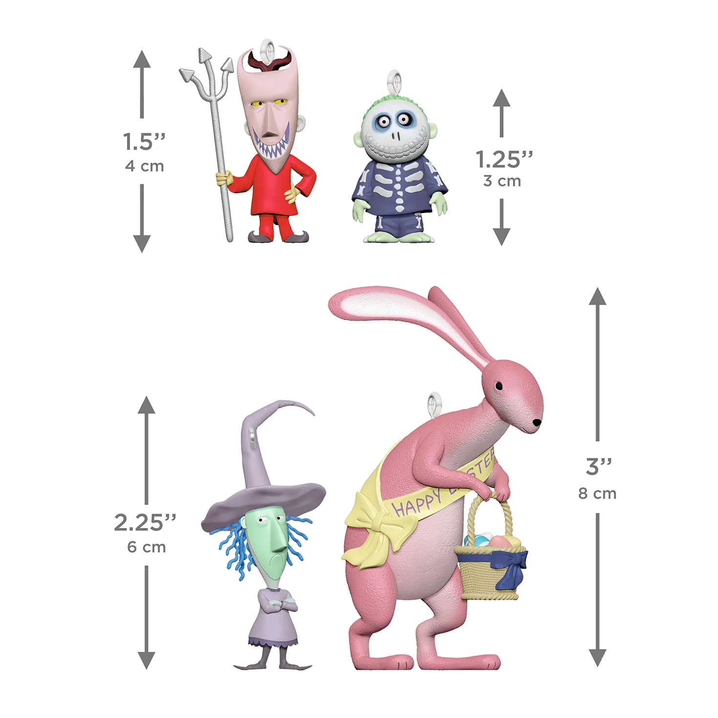 Hallmark Keepsake Halloween Ornaments (Disney Tim Burton's The Nightmare Before Christmas Citizens of Halloween Town Collection 2), Set of 4 - Image 4