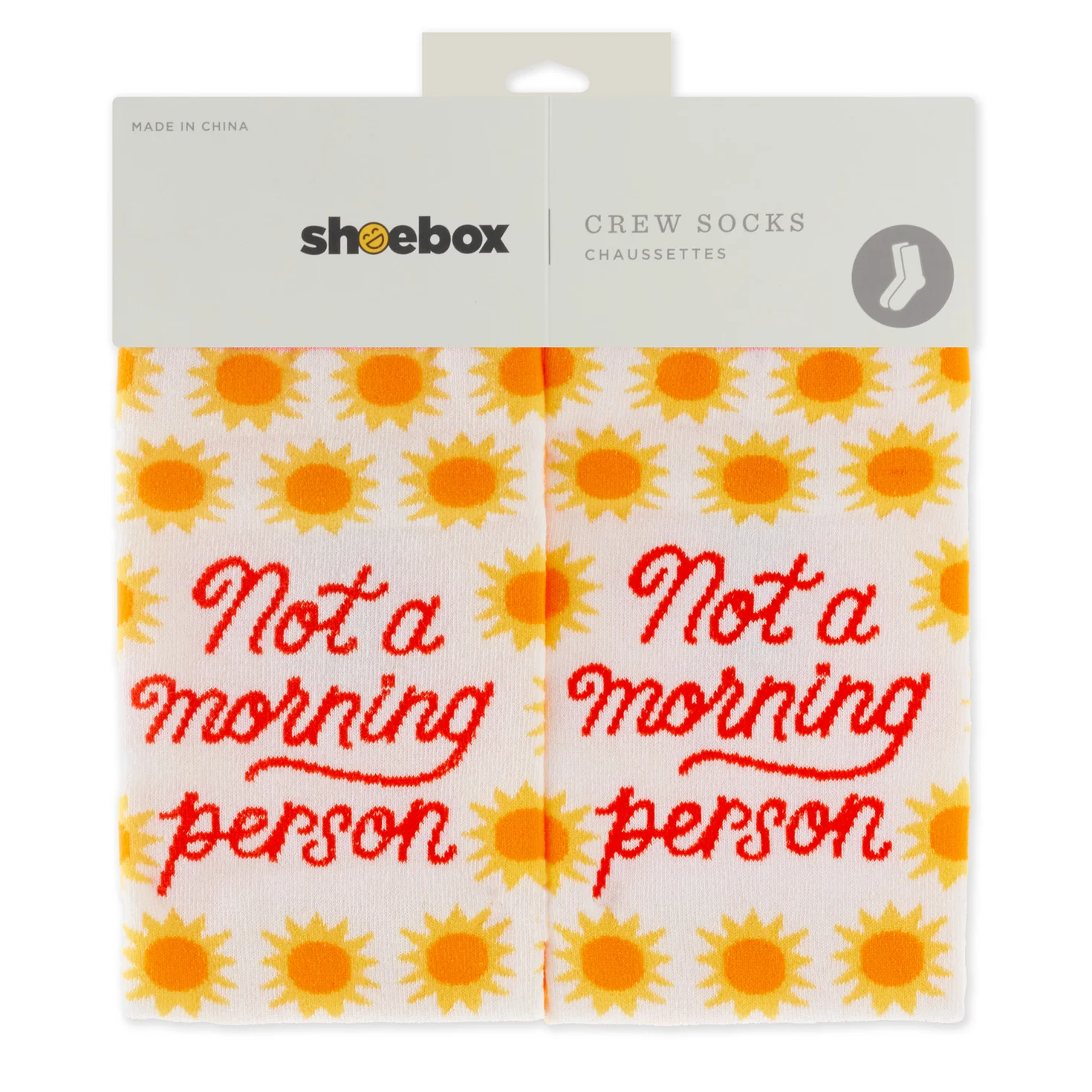 Not a Morning Person Novelty Crew Socks - Image 4