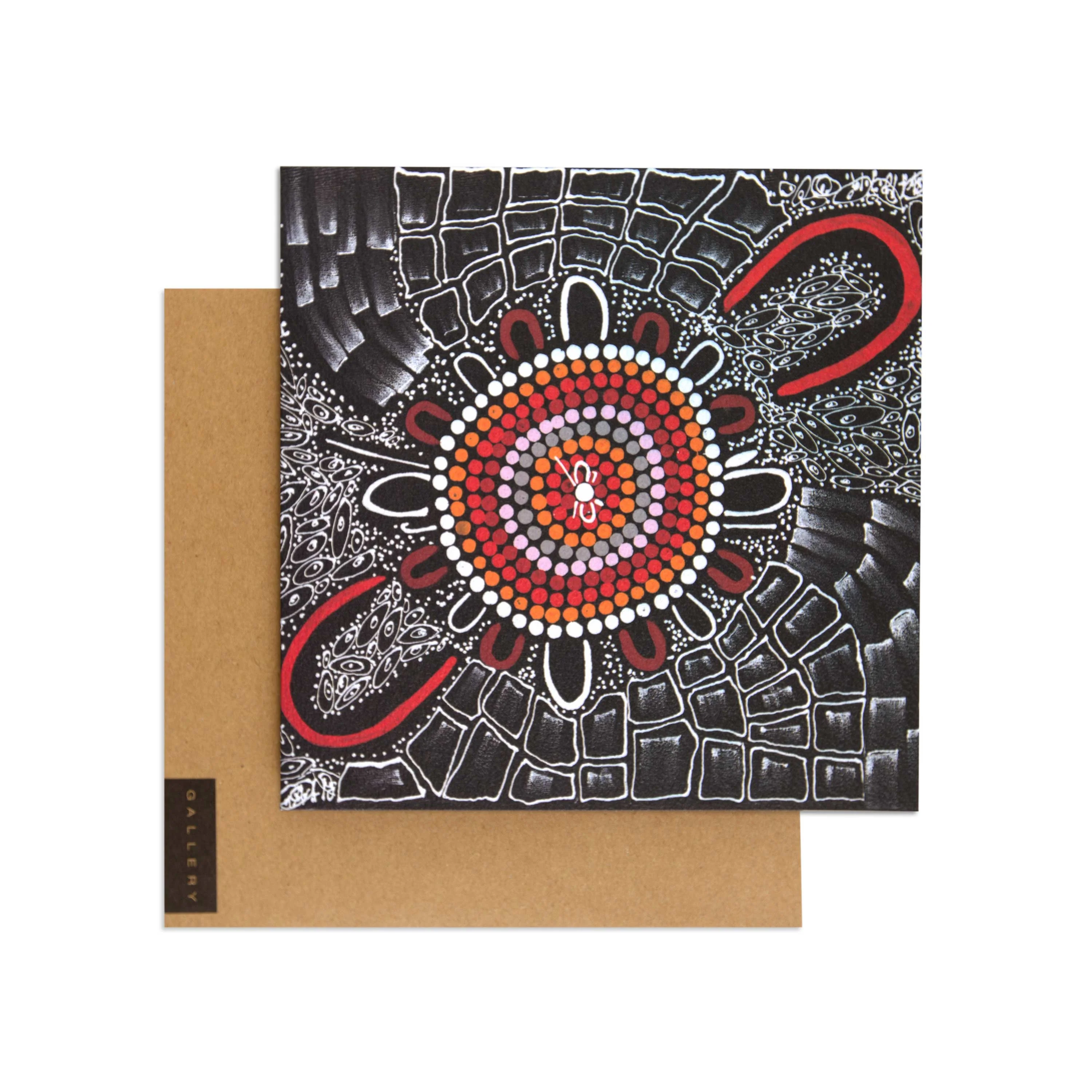 Indigenous Traditional Dots by Ed Nullen Blank Card - Image 3