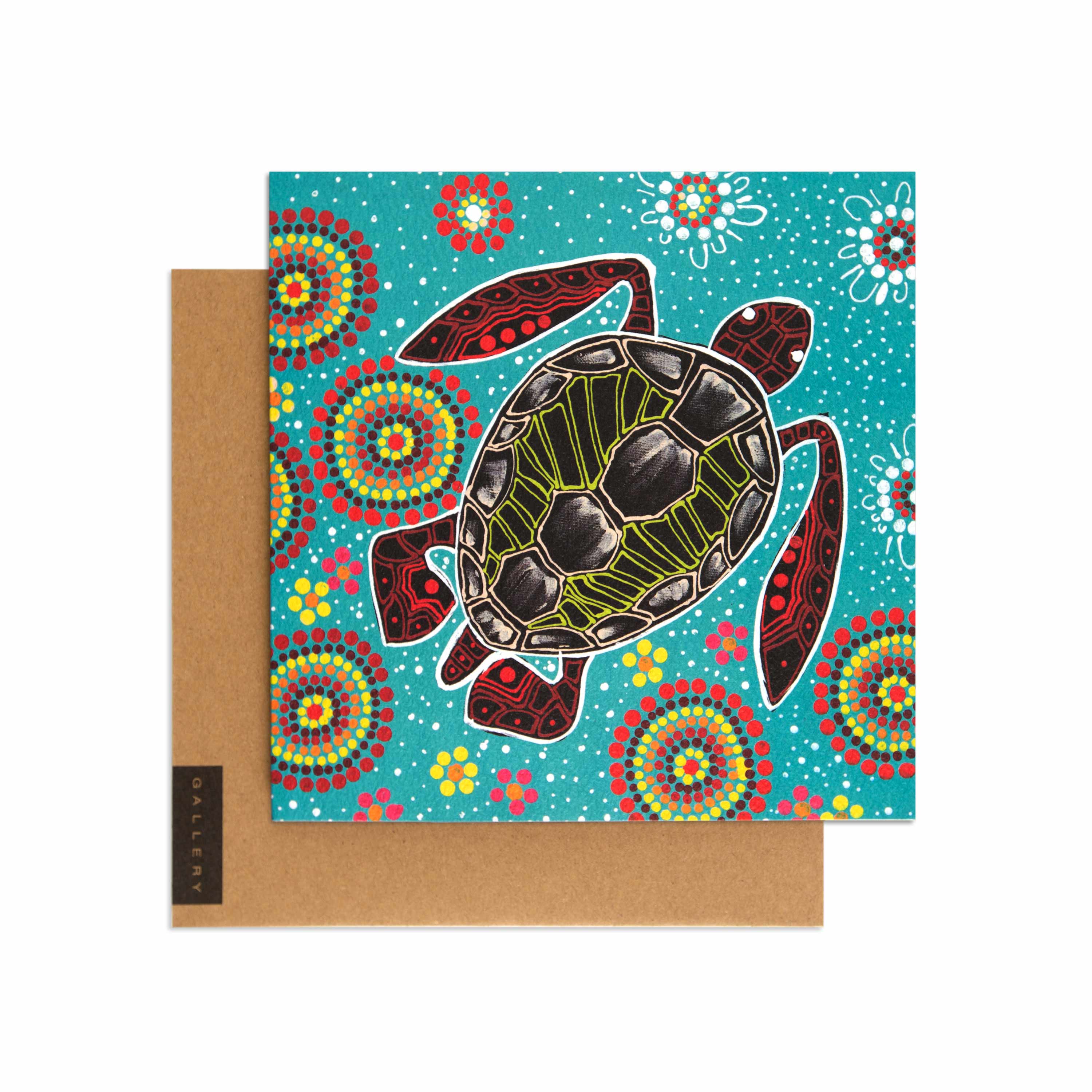 Indigenous Turtle by Ed Nullen Blank Card - Image 3
