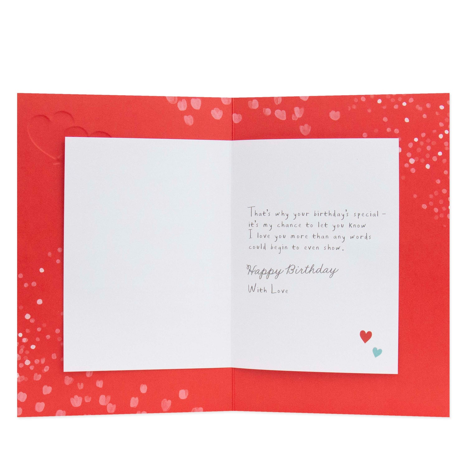 Hallmark Love Birthday Card - For the one I love on your Birthday - Image 2