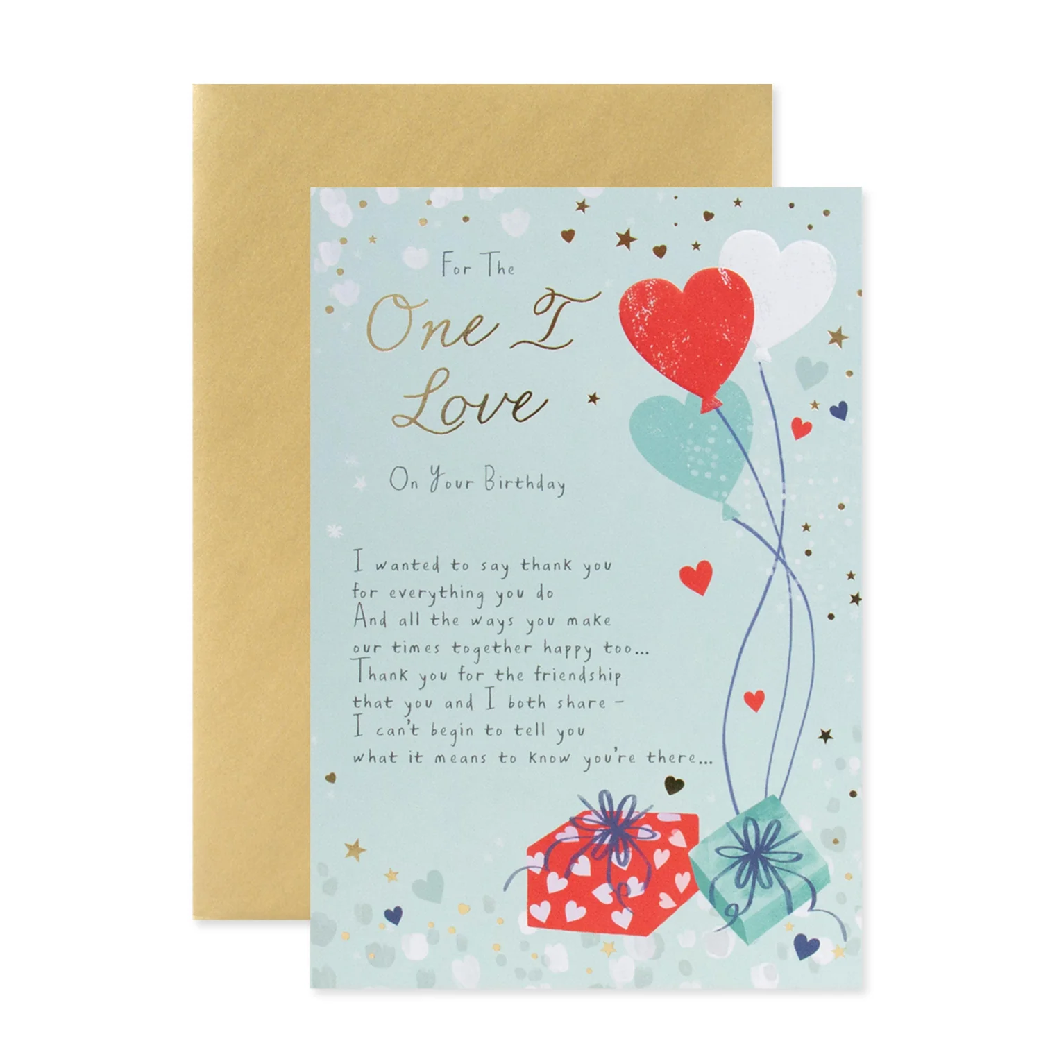 Hallmark Love Birthday Card - For the one I love on your Birthday - Image 3