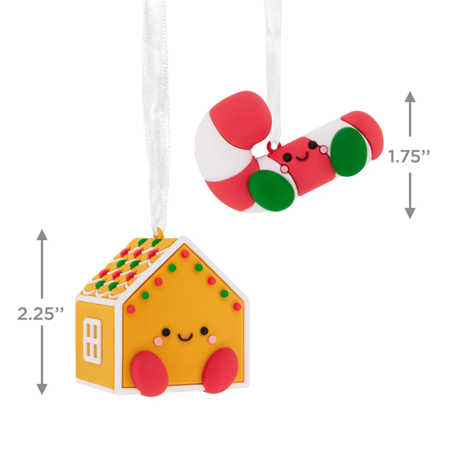 Better Together Gingerbread House and Candy Cane, Shatterproof, Set of 2 - Hallmark Christmas Ornament - Image 6