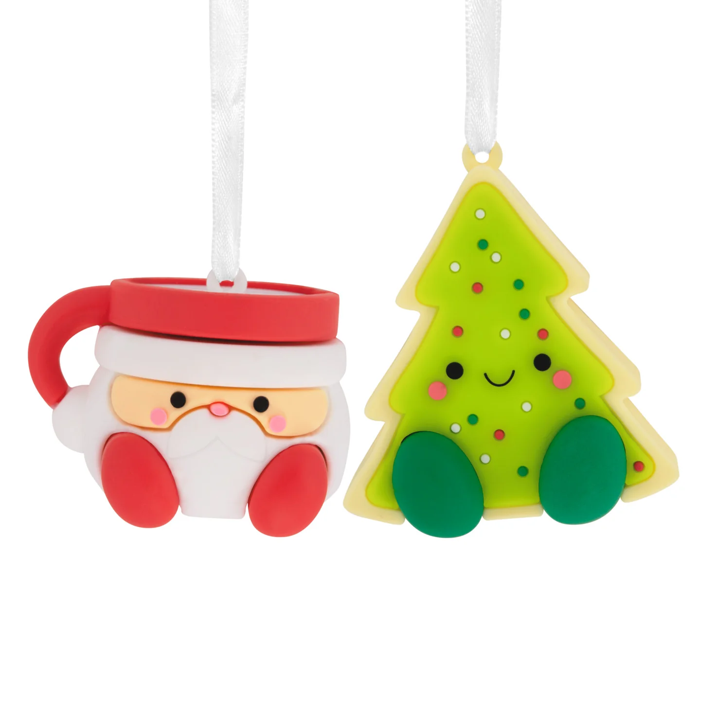 Better Together Santa Milk Mug and Christmas Tree Cookie Magnetic, Shatterproof, Set of 2 - Hallmark Christmas Ornament