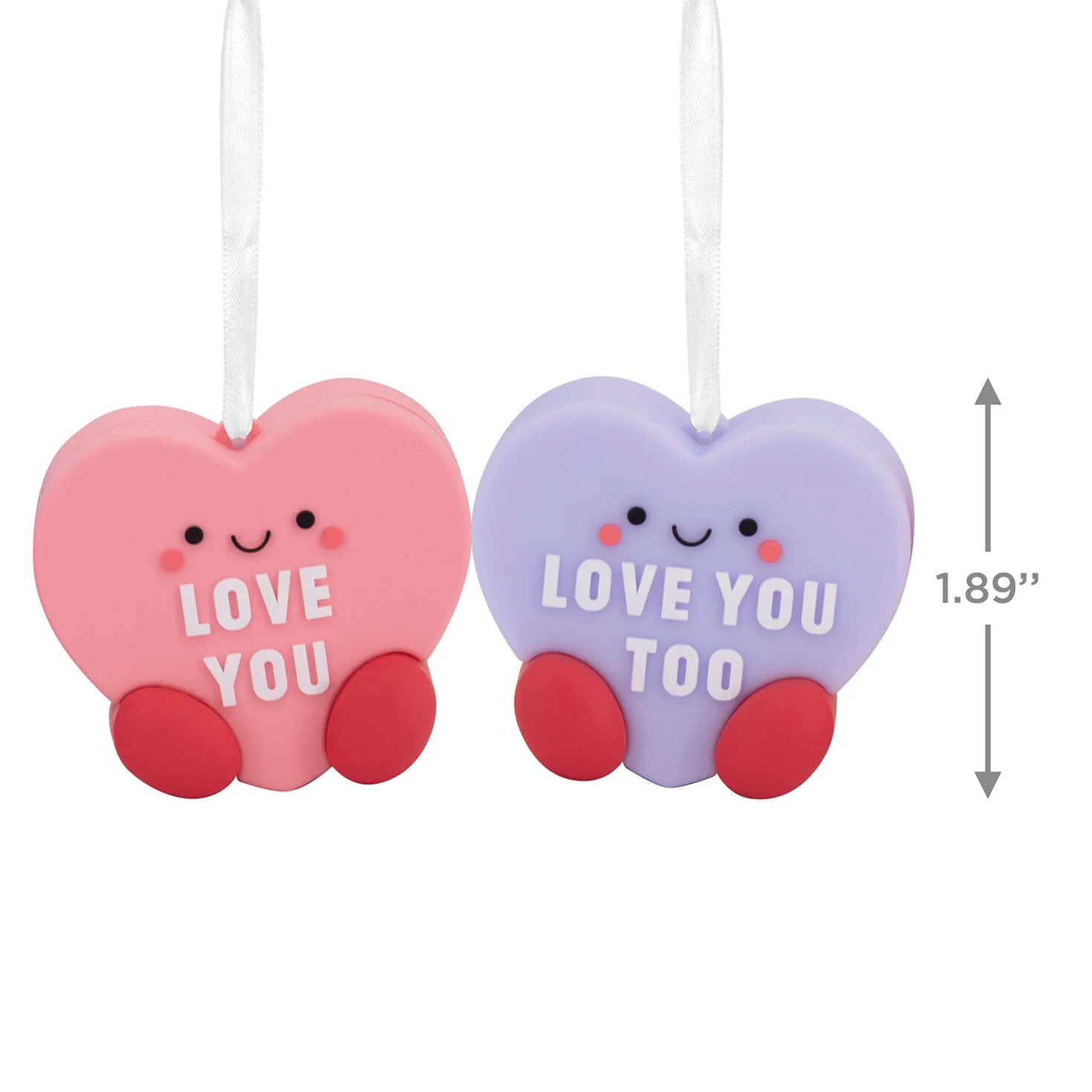 Better Together Candy Hearts, Magnetic, Shatterproof, Set of 2 - Hallmark Christmas Ornaments - Image 5