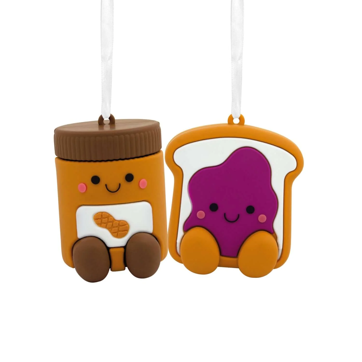 Better Together Peanut Butter and Jelly Magnetic, Shatterproof, Set of 2 - Hallmark Christmas Ornament