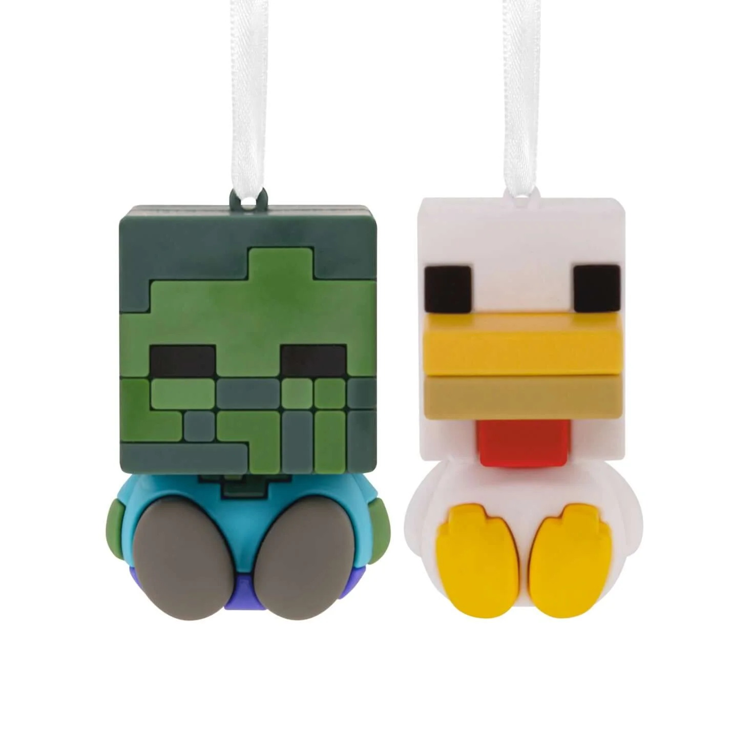 Better Together Minecraft Zombie and Chicken Jockey Magnetic, Set of 2 - Hallmark Christmas Ornament