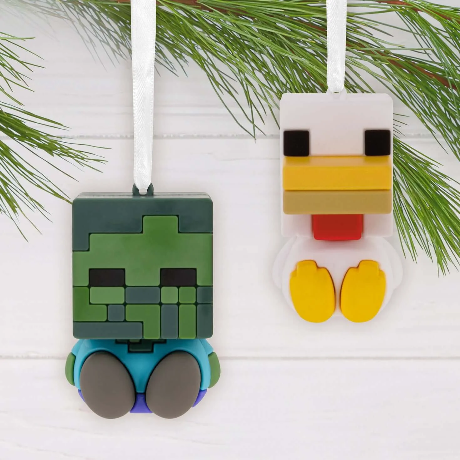 Better Together Minecraft Zombie and Chicken Jockey Magnetic, Set of 2 - Hallmark Christmas Ornament - Image 2