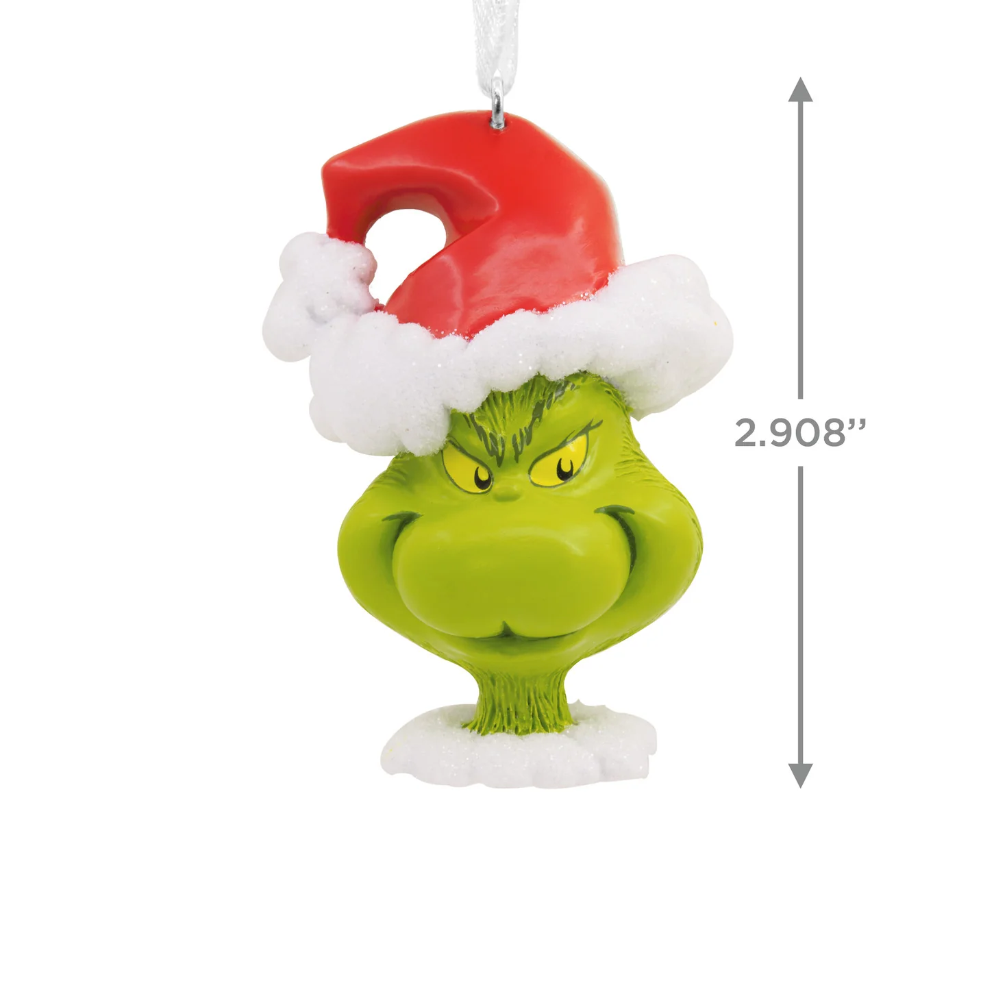 Dr. Seuss's How the Grinch Stole Christmas! Grinch in Santa Hat - Hallmark Christmas Ornament - Image 4