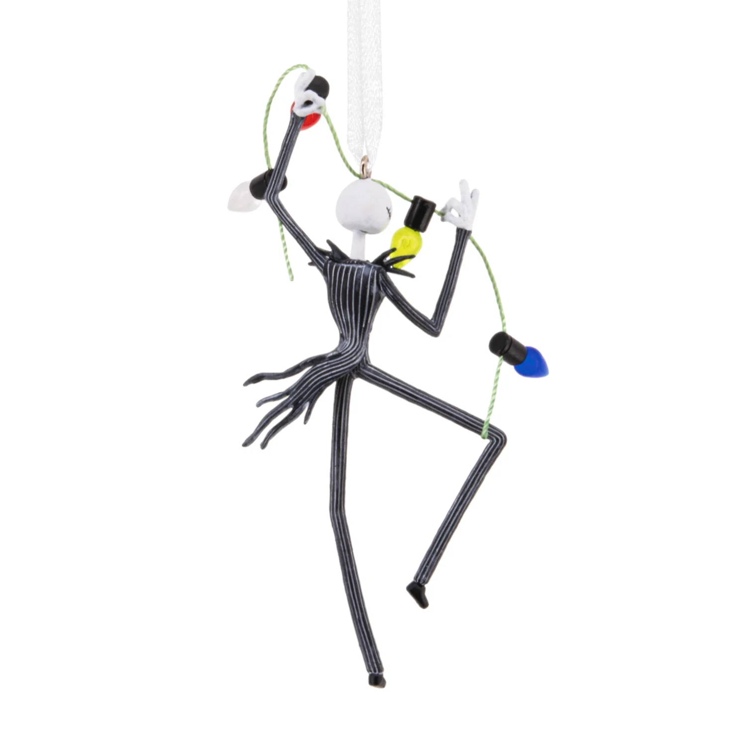 Disney Tim Burton's The Nightmare Before Christmas Jack Skellington With Lights - Hallmark Christmas Ornament - Image 5