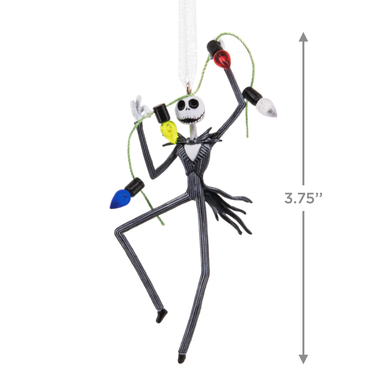 Disney Tim Burton's The Nightmare Before Christmas Jack Skellington With Lights - Hallmark Christmas Ornament - Image 6