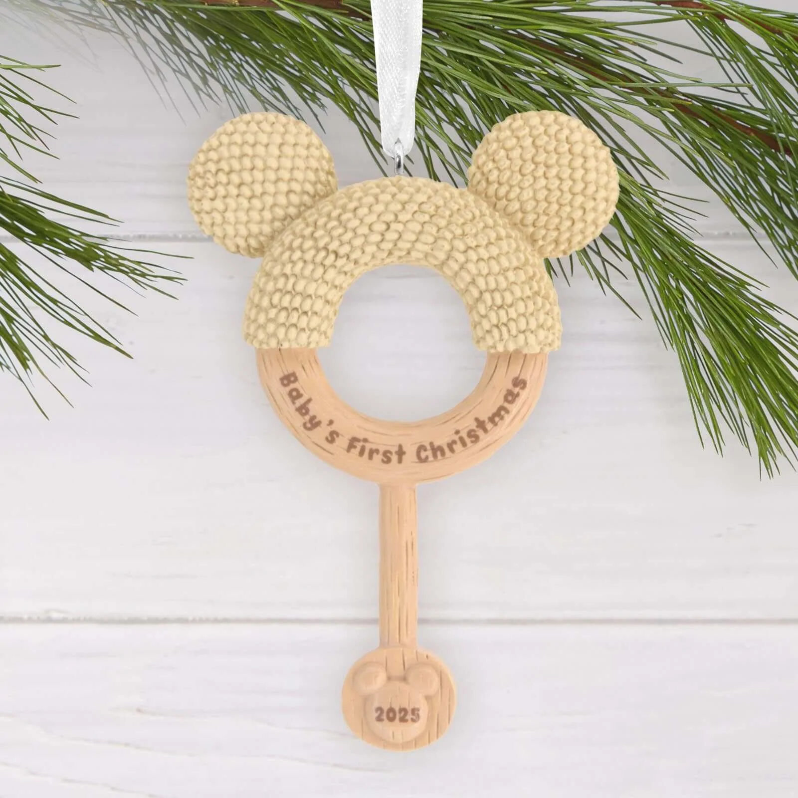 Disney Mickey Mouse Baby's First Christmas Rattle - Hallmark Christmas Ornament - Image 2