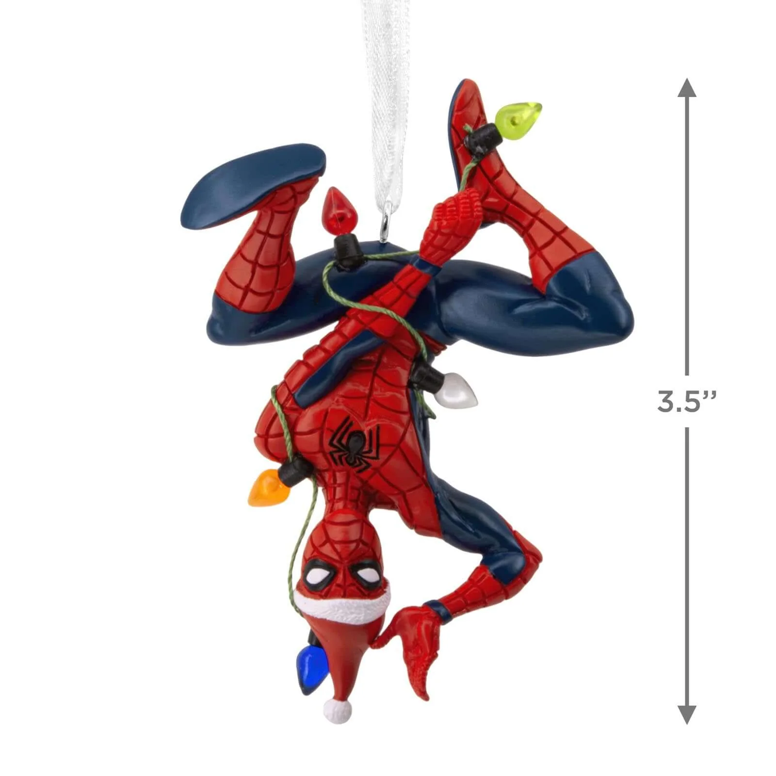Marvel Spider-Man Hanging From Lights - Hallmark Christmas Ornament - Image 6