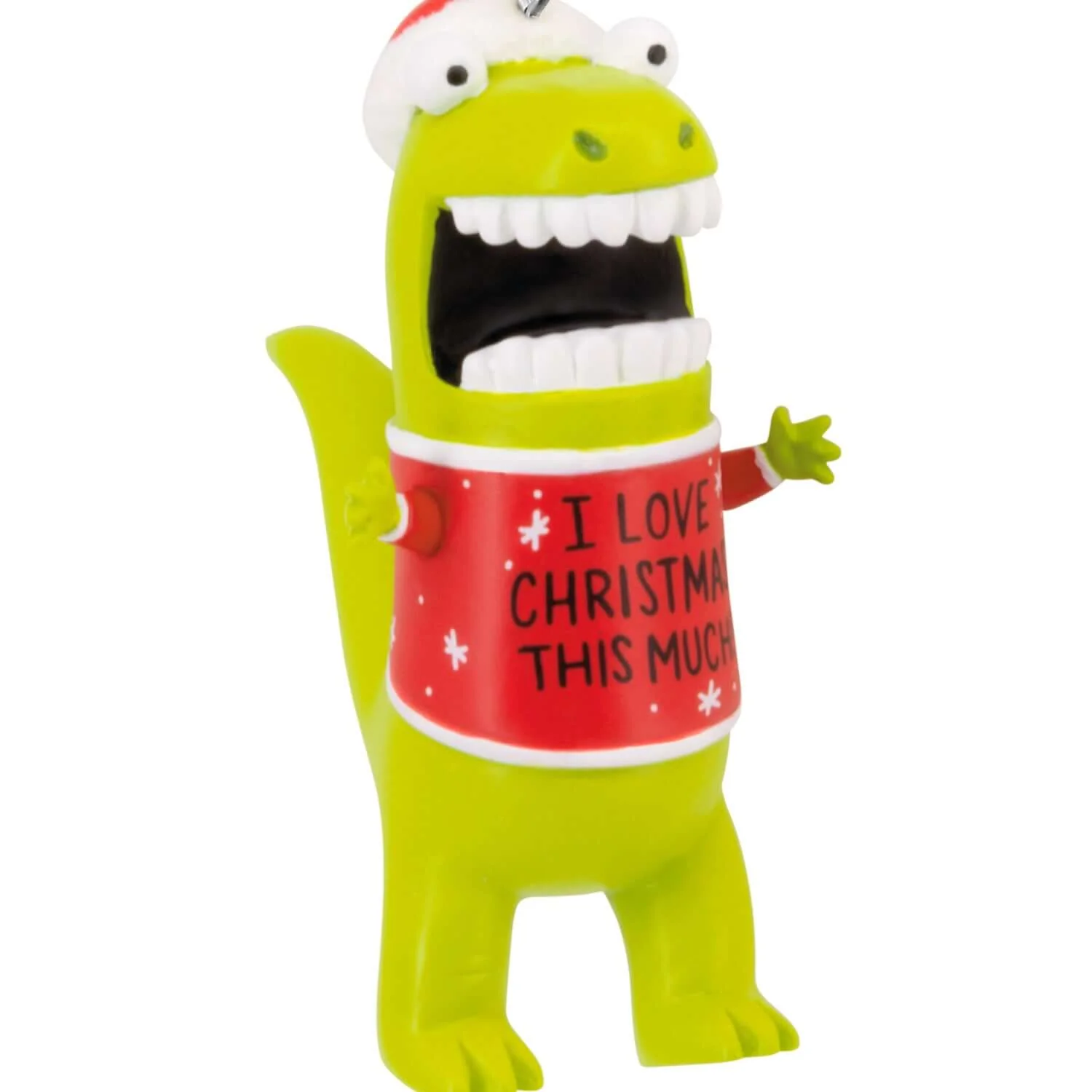 Love Christmas This Much Dinosaur - Hallmark Christmas Ornament - Image 4