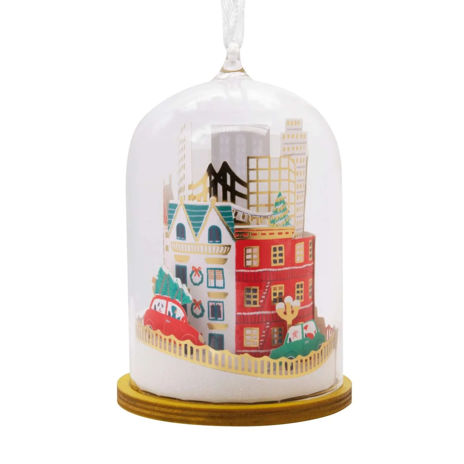 Signature City Scene Cloche, Glass and Paper - Hallmark Christmas Ornament - Image 4