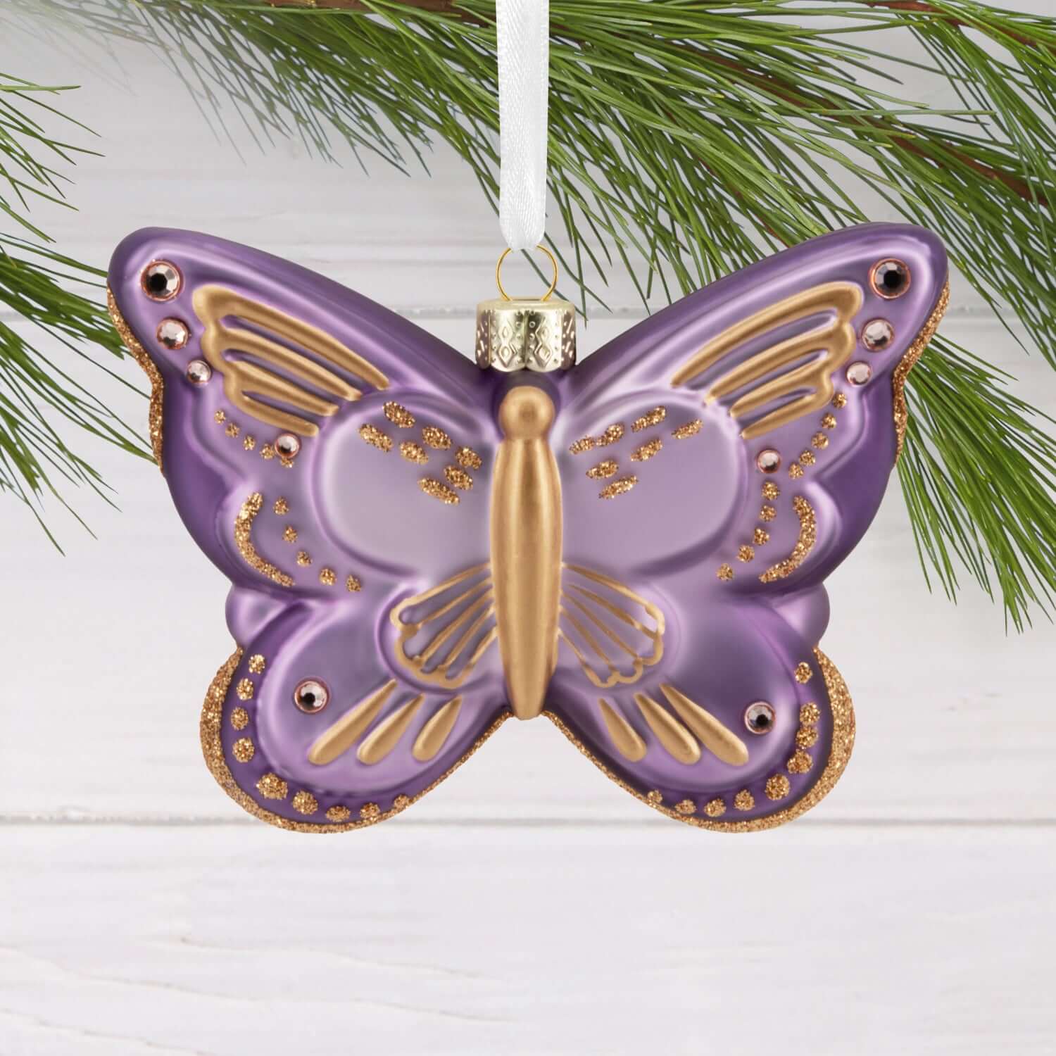 Signature Butterfly, Glass - Hallmark Christmas Ornament - Image 2