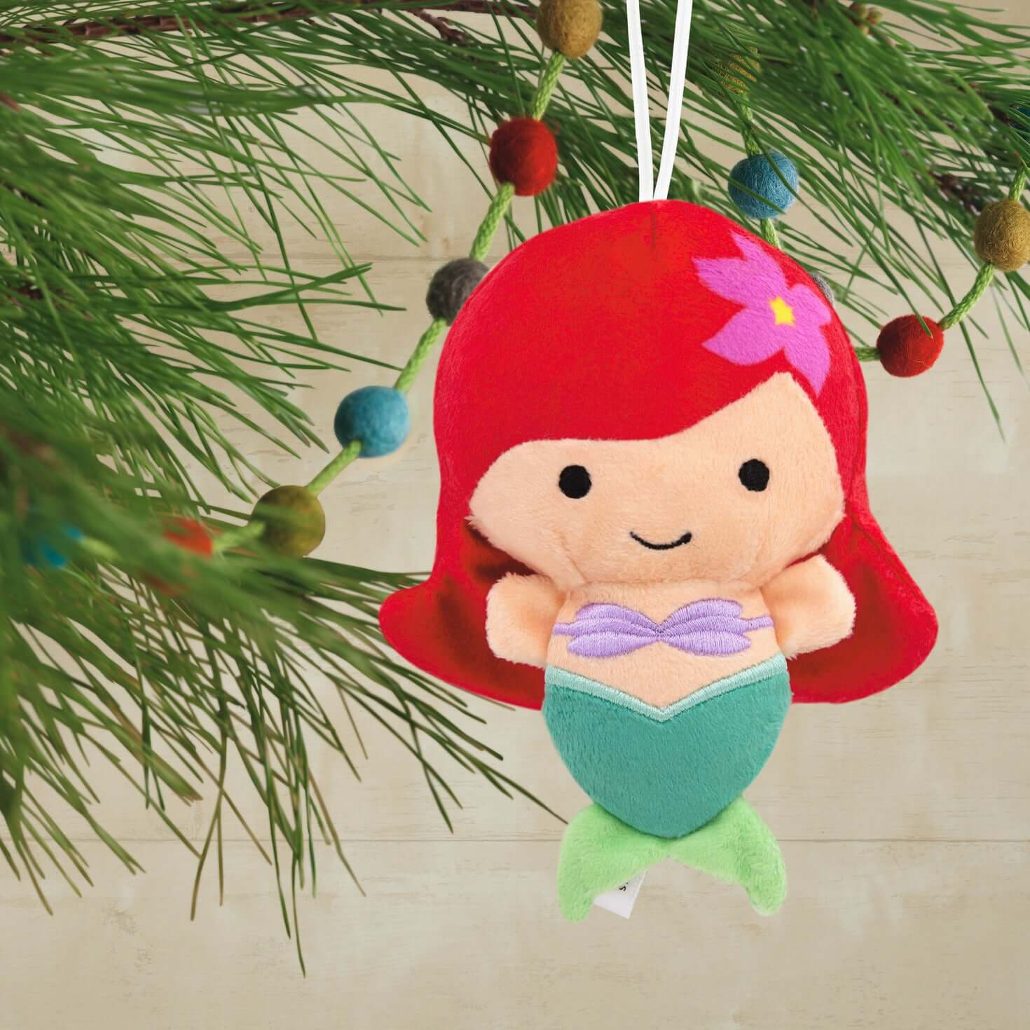 Disney The Little Mermaid Ariel, Plush Fabric - Hallmark Christmas Ornament - Image 2