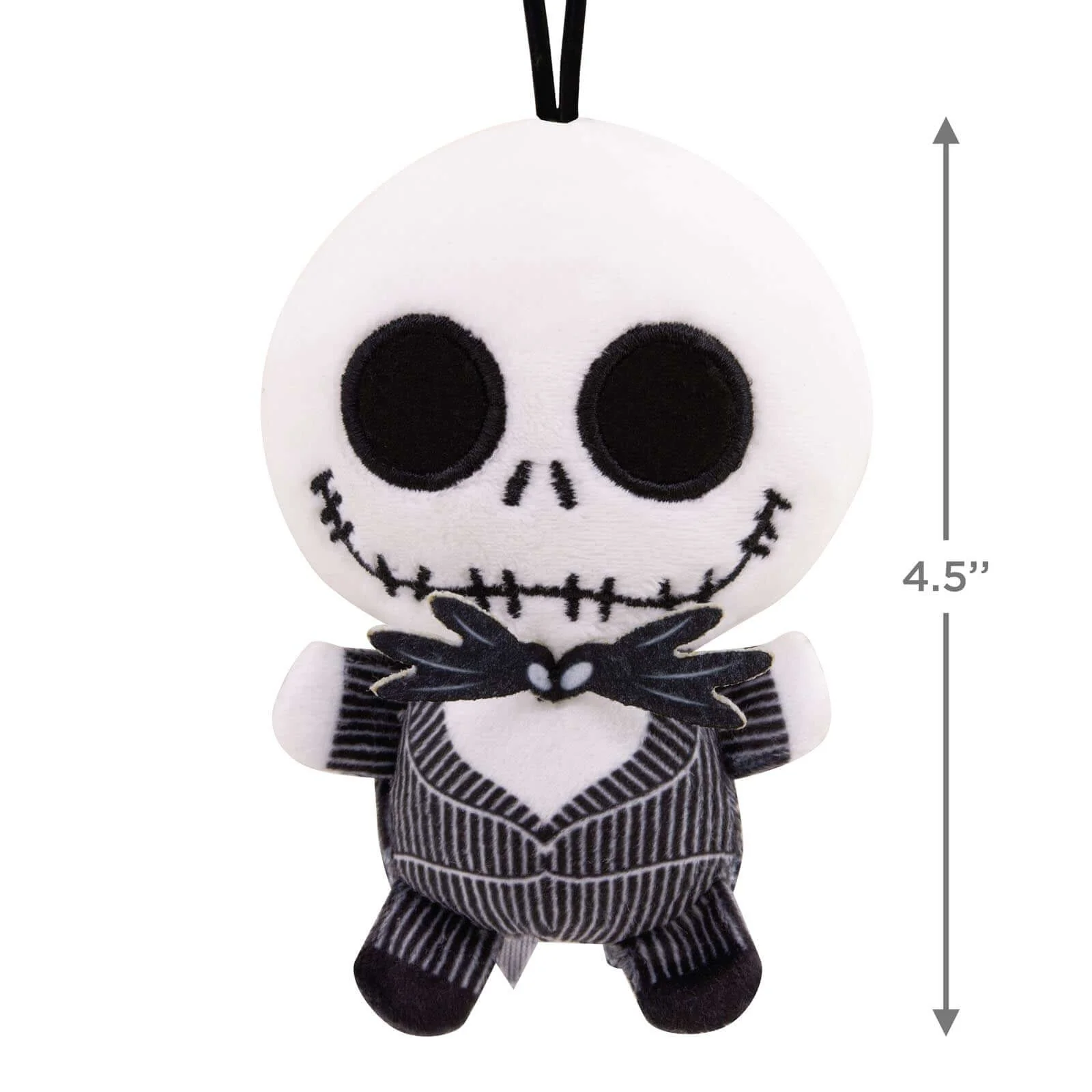 Disney Tim Burton's The Nightmare Before Christmas Jack Skellington, Plush Fabric - Hallmark Christmas Ornament - Image 4