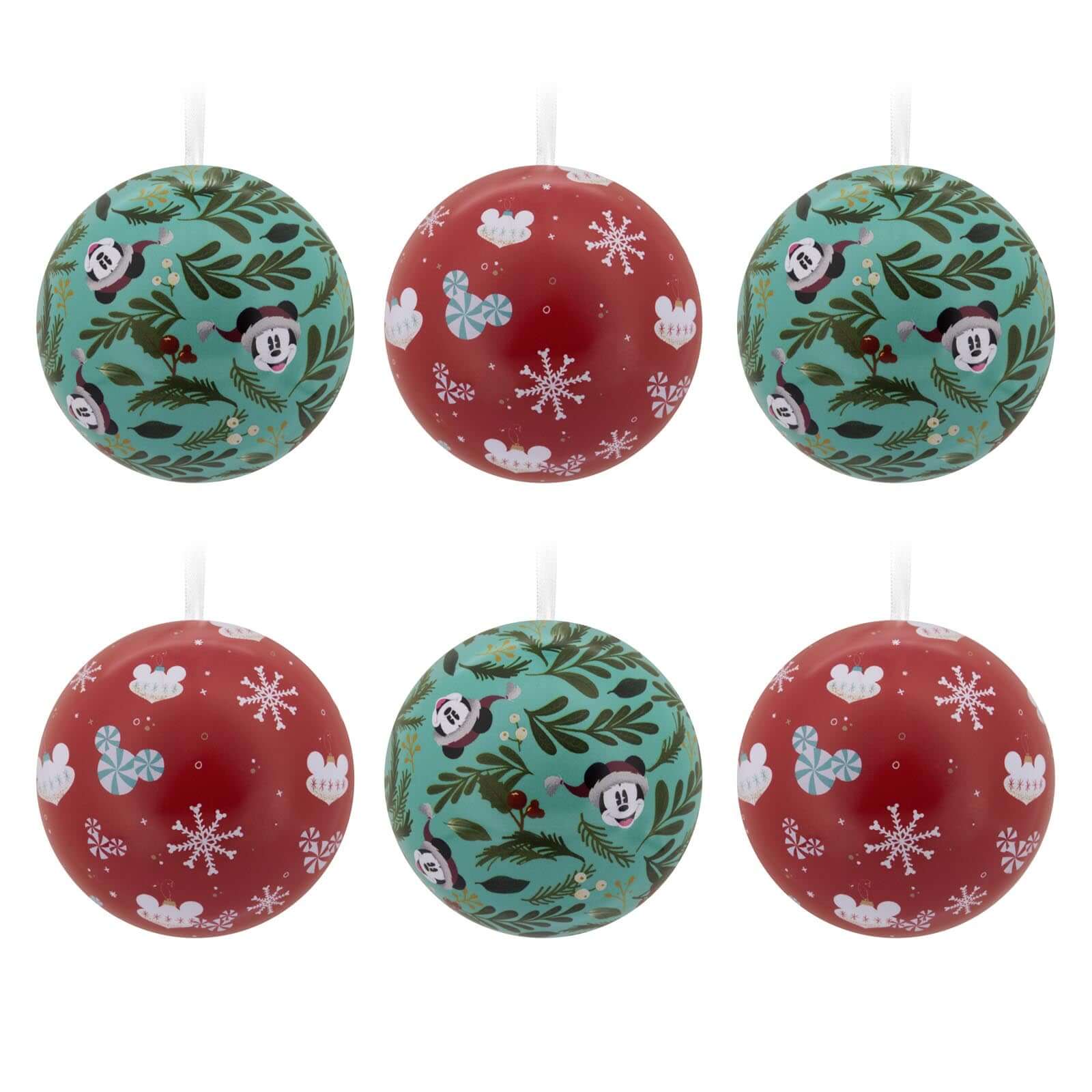 Disney Mickey Mouse and Disney Minnie Mouse, Tin Ball, Set of 12 - Hallmark Christmas Ornament - Image 3