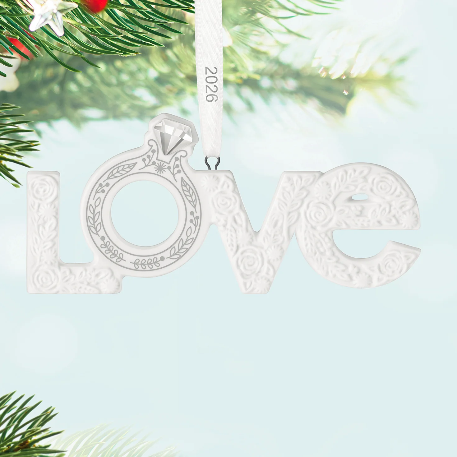 Our Engagement 2026, Porcelain — 2026 Hallmark Keepsake Christmas Ornament - Image 2