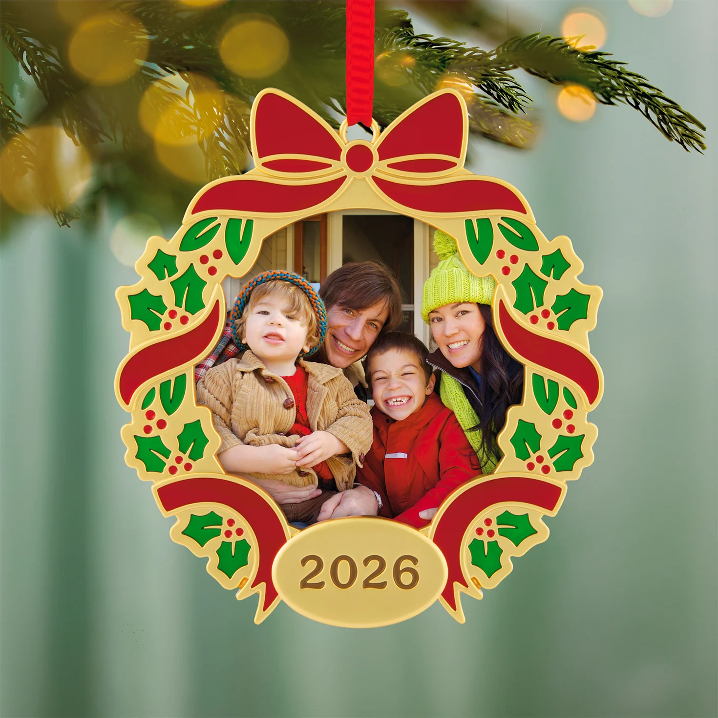 Our Family Christmas 2026 Photo Frame, Metal — 2026 Hallmark Keepsake Christmas Ornament - Image 2