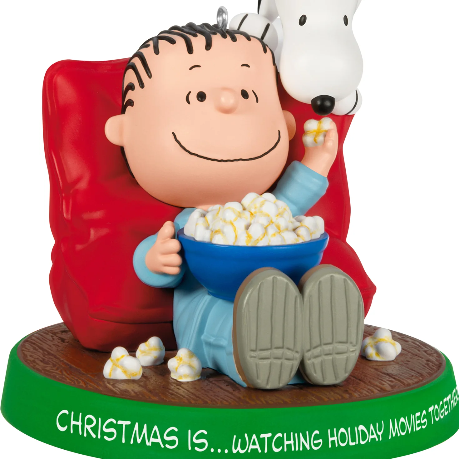The Peanuts® Gang Christmas Is...Watching Holiday Movies Together, 3rd in the Series — 2026 Hallmark Keepsake Christmas Ornament - Image 4