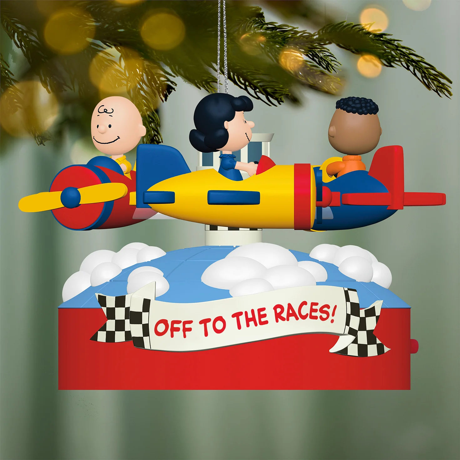 The Peanuts® Gang Off to the Races! Musical With Motion — 2026 Hallmark Keepsake Christmas Ornament - Image 2